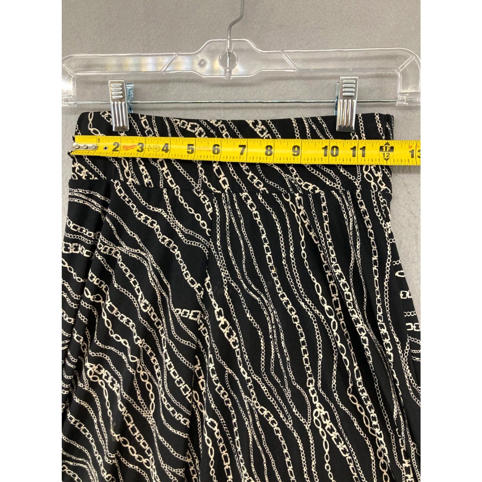Worthington Worthington Womens Skirt Maxi Small Black Chain Pattern Size 28" / US 6 / IT 42 - 2 Thumbnail
