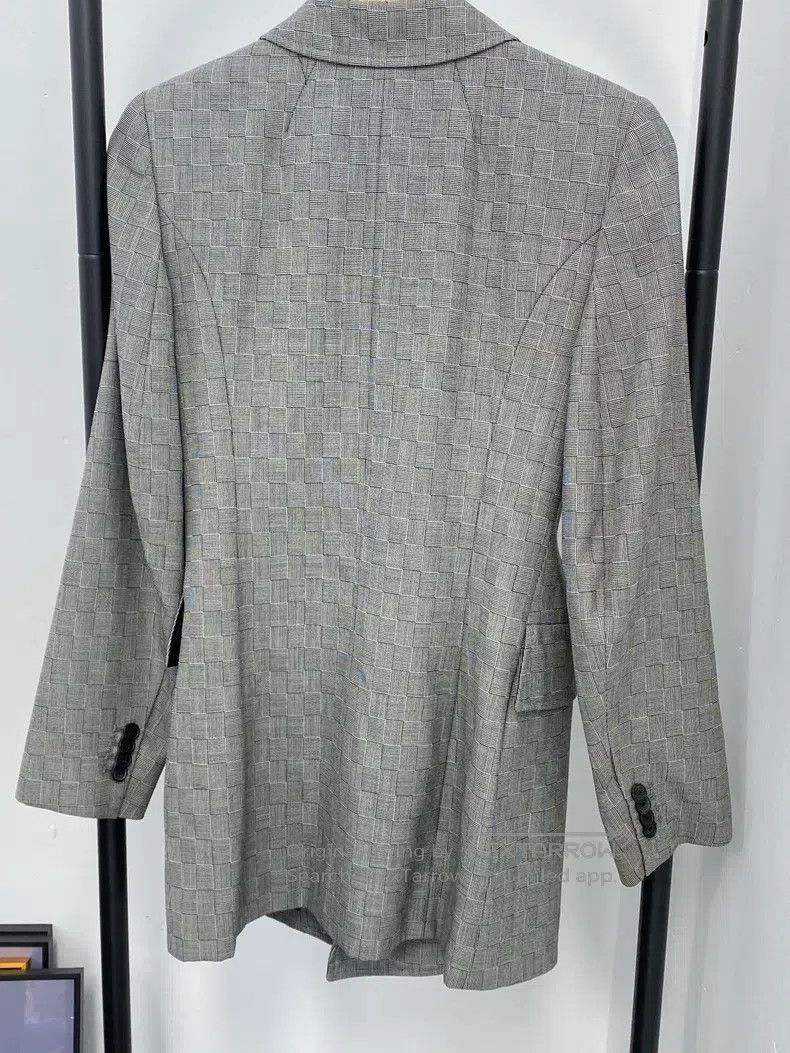 Balenciaga Balenciaga Waisted Gray Plaid Suit Jacket Size XS / US 0-2 / IT 36-38 - 2 Thumbnail