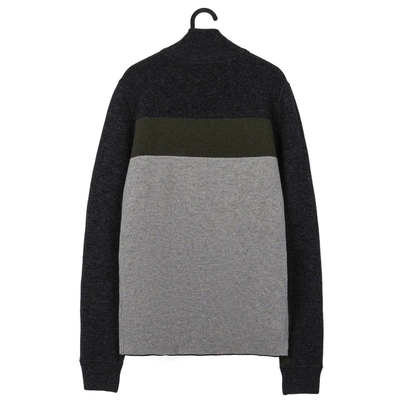 Prada Prada Milano Black Gray Wool Knit Reverse Double Zip Sweater Size US M / EU 48-50 / 2 - 7 Thumbnail