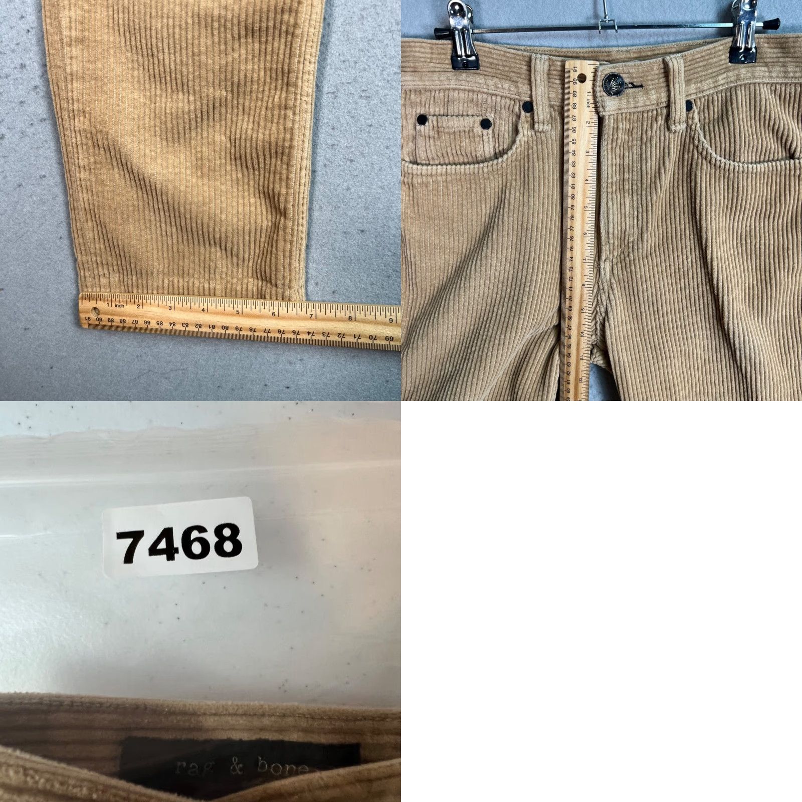 Rag & Bone VINTAGE Rag & Bone Womens Corduroy Pants Slim Leg Khaki 26 Inseam 24" Cotton Blend Ankle Pants Womens Jeans - 90s? Or Not. Size 26" / US 2 / IT 38 - 8 Thumbnail