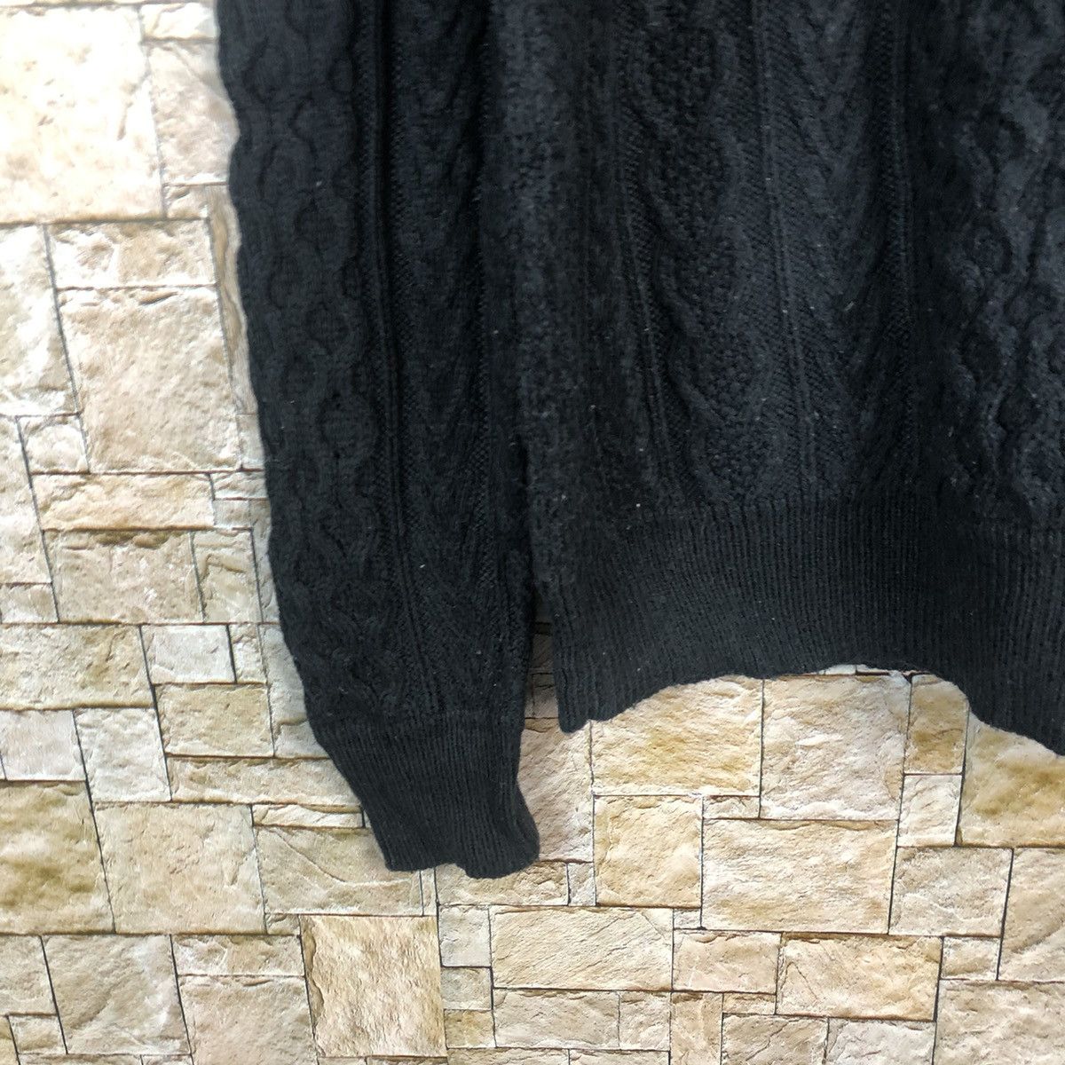 Homespun Knitwear × Japanese Brand Uniqlo Dark Blue cable Knitwear #A758 Size US XL / EU 56 / 4 - 7 Thumbnail