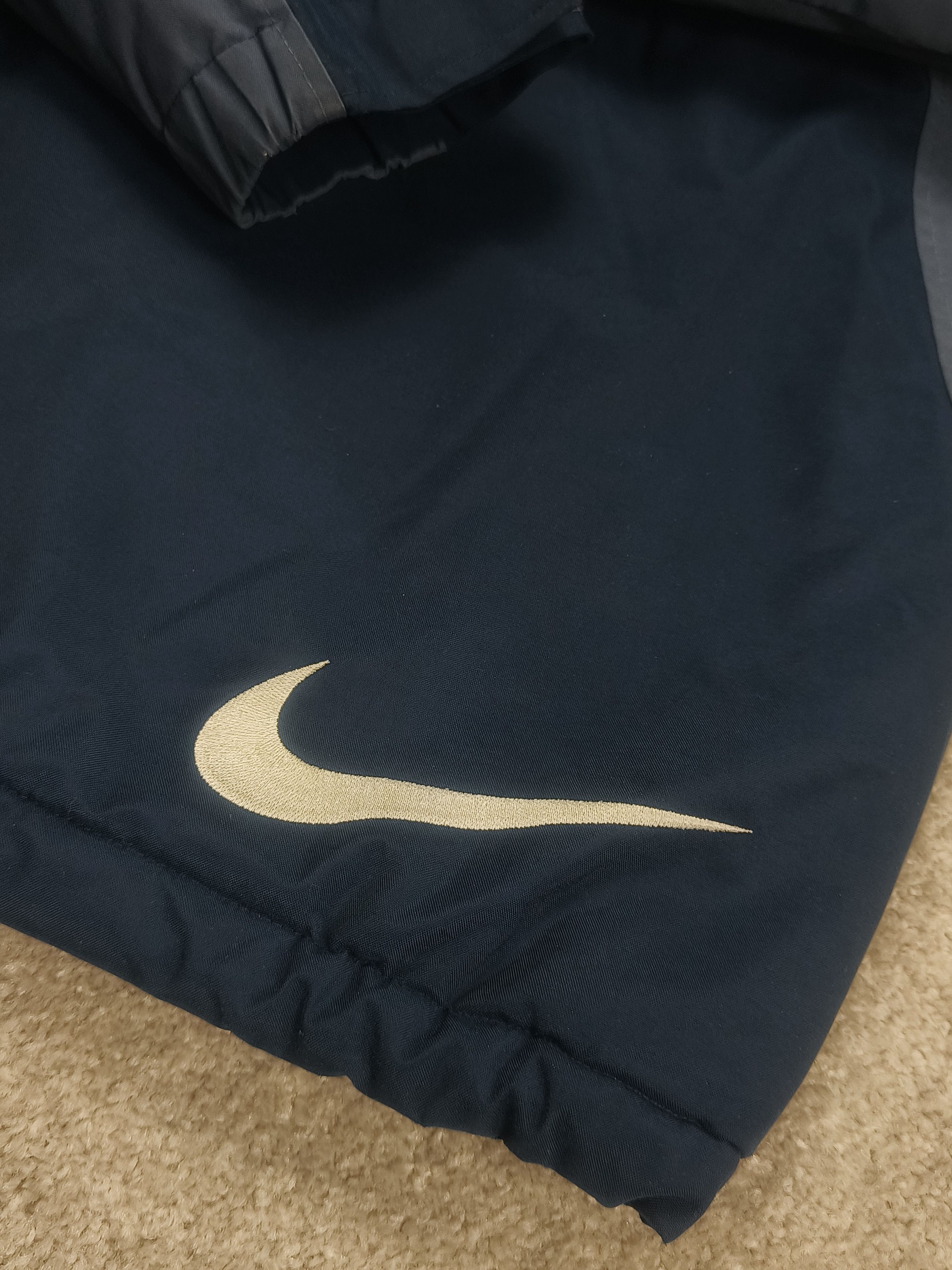 Nike Nike Big Swoosh Navy Blue Gray Full Zip Track Winter Jacket Size US M / EU 48-50 / 2 - 8 Thumbnail