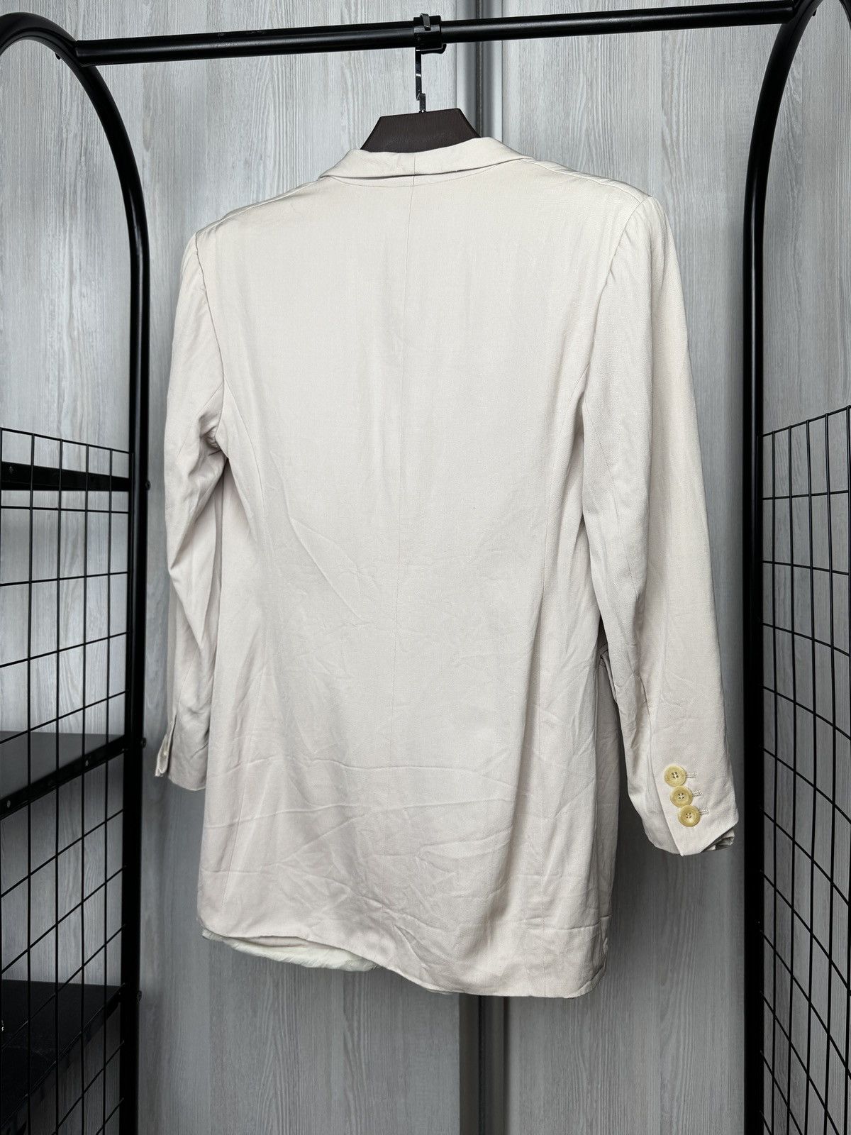 Jil Sander Jil Sander vintage 80s 90s creamy beige silk 1 button blazer Size S / US 4 / IT 40 - 8 Thumbnail