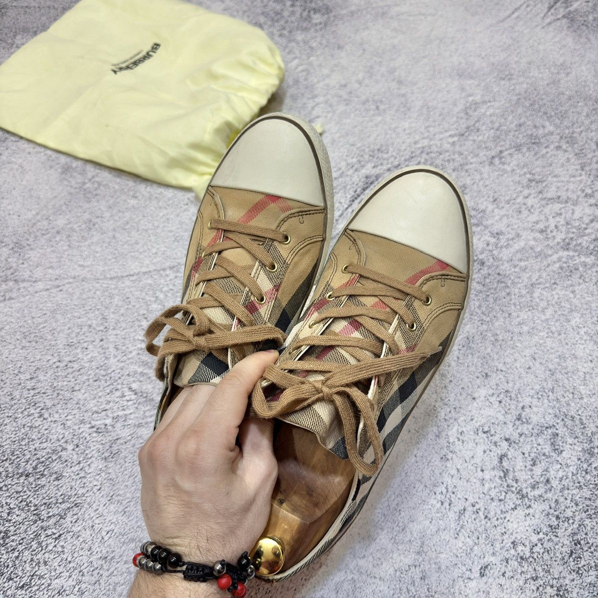 Burberry × Designer Burberry Nova Check Canvas Leather Sneakers US11.5 UK10.5 Size US 11.5 / EU 44-45 - 9 Thumbnail
