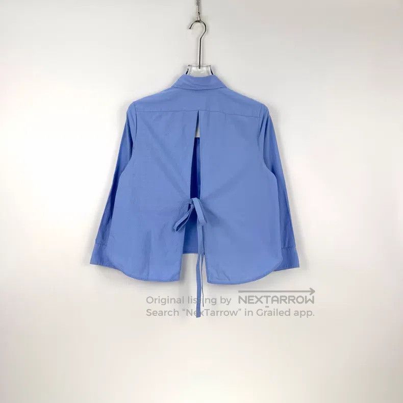 Loewe Loewe Blue Full Logo Back Straps Shirt Size XS / US 0-2 / IT 36-38 - 4 Thumbnail