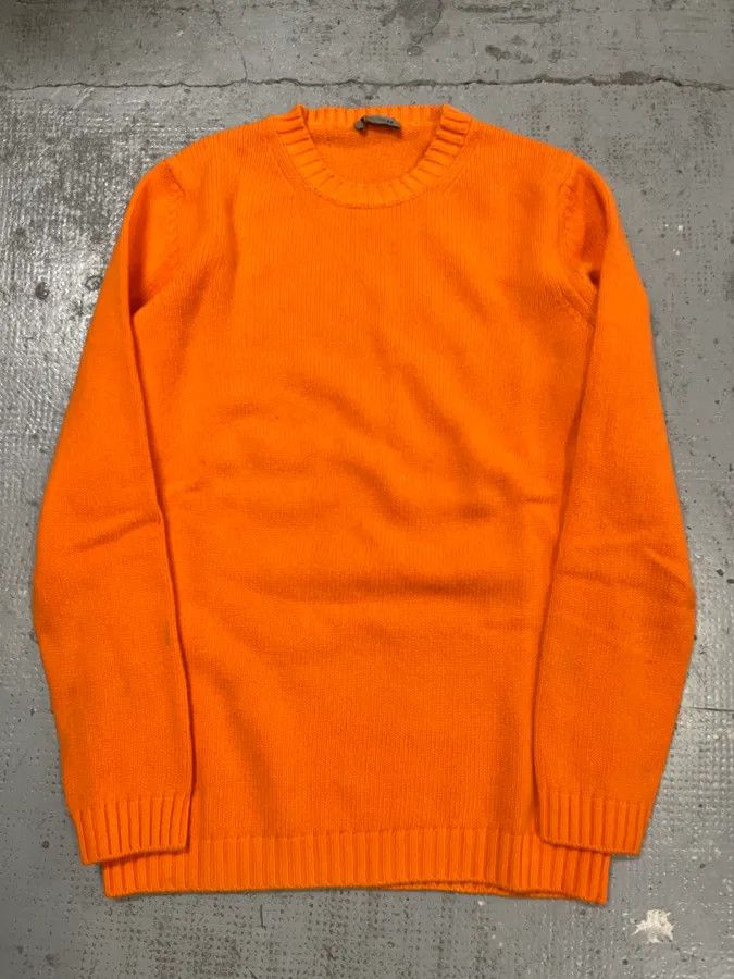 Daniele Alessandrini Daniele Alessandrini Orange Wool Minimalist Sweater Size US S / EU 44-46 / 1 - 1 Thumbnail