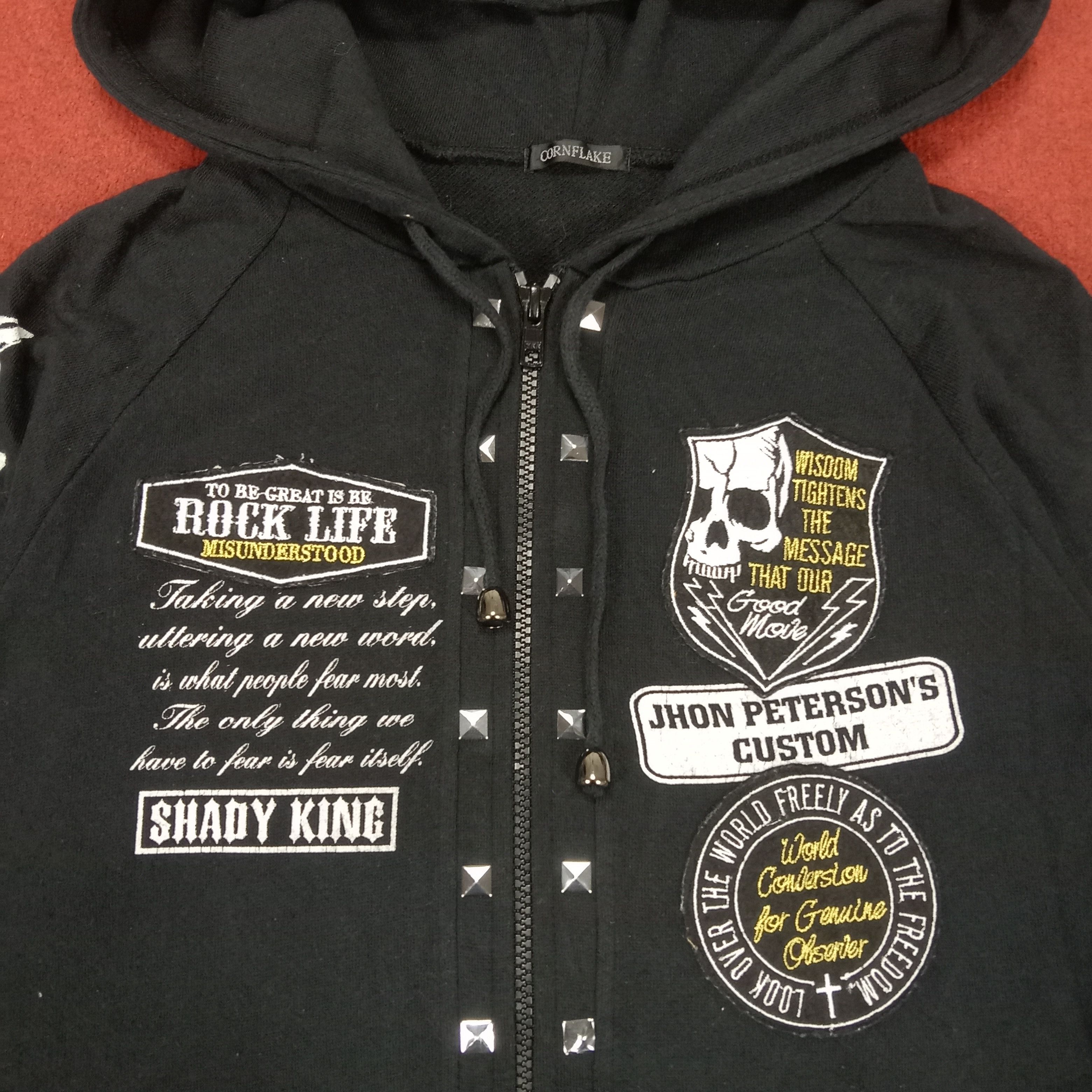 Vintage Cornflake Rock Life Punk Rock Style Zipper Hoodies Size XS / US 0-2 / IT 36-38 - 4 Thumbnail