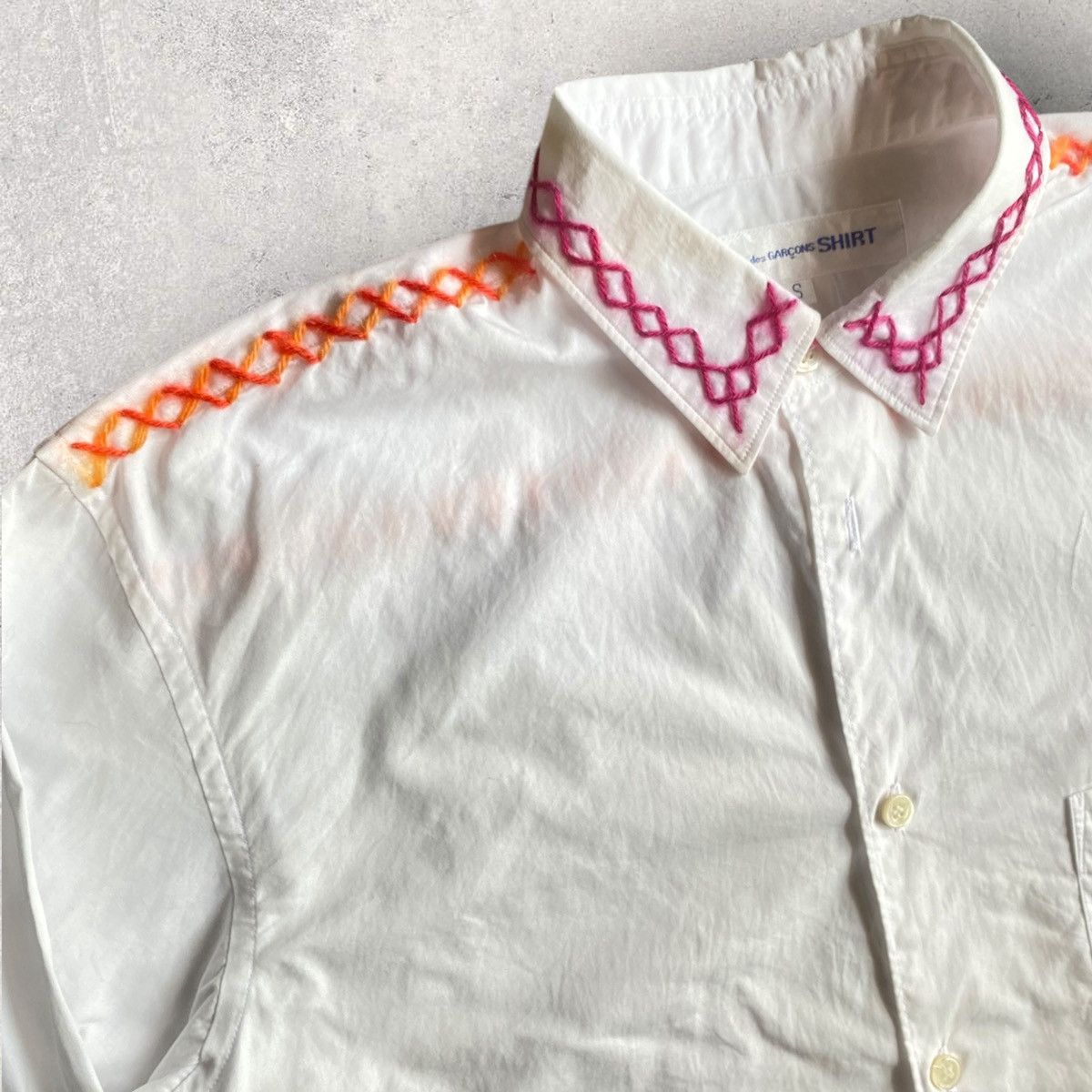 Comme des Garcons Comme Des Garcons Wool Stitches Shirt Size US S / EU 44-46 / 1 - 1 Thumbnail