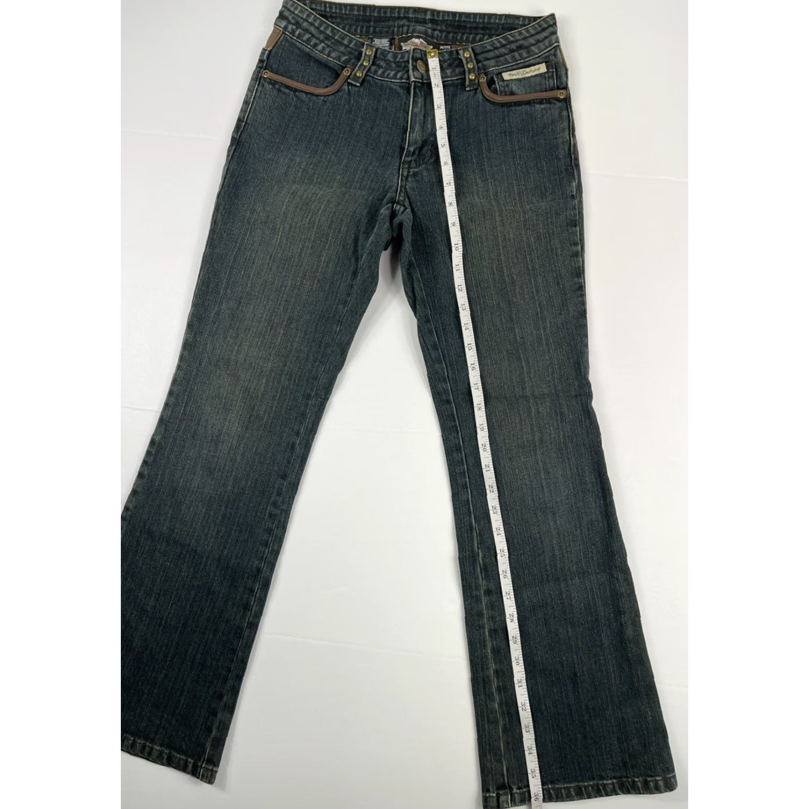 Harley Davidson Harley-Davidson Womens Jeans Flare Denim Biker Riding Motorcycle Sz 2 Petite HD Size 26" / US 2 / IT 38 - 7 Thumbnail