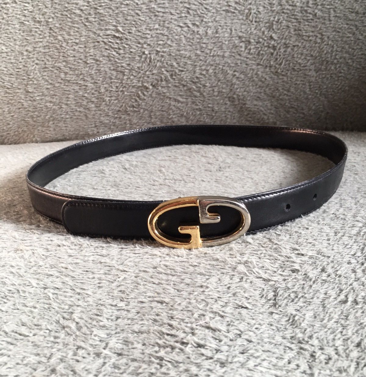 Gucci Gucci Belt Leather Black GG Vintage Sz 75/30 Size 30 - 5 Thumbnail