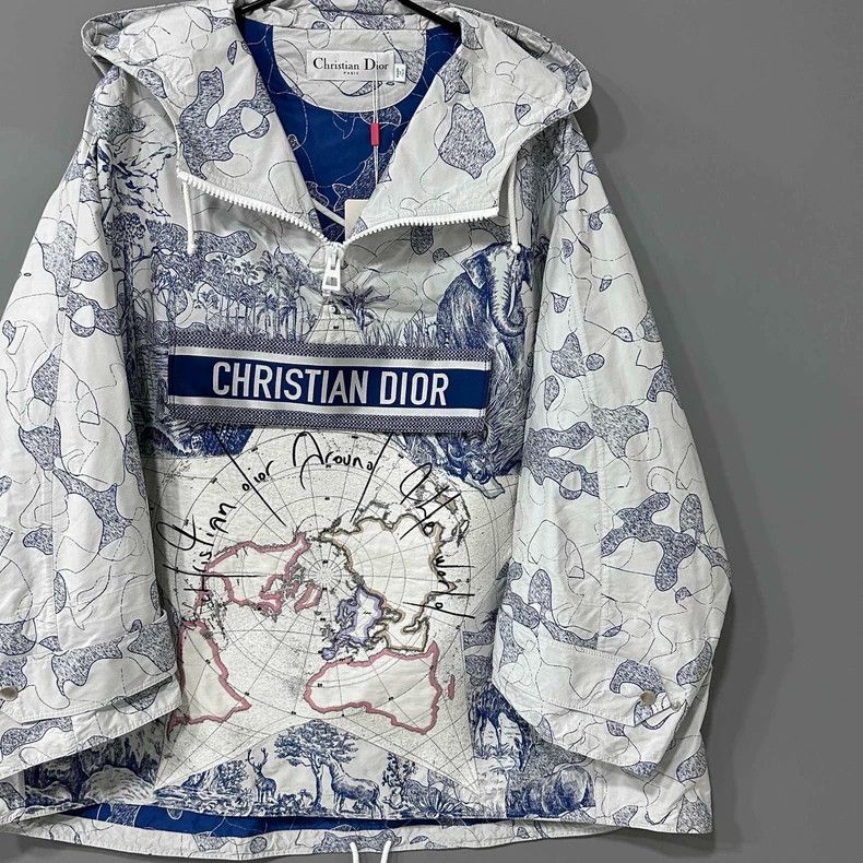 Dior Dior Map letter pattern logo half-zip sweatshirt 2503-Nexta Size US XS / EU 42 / 0 - 2 Thumbnail