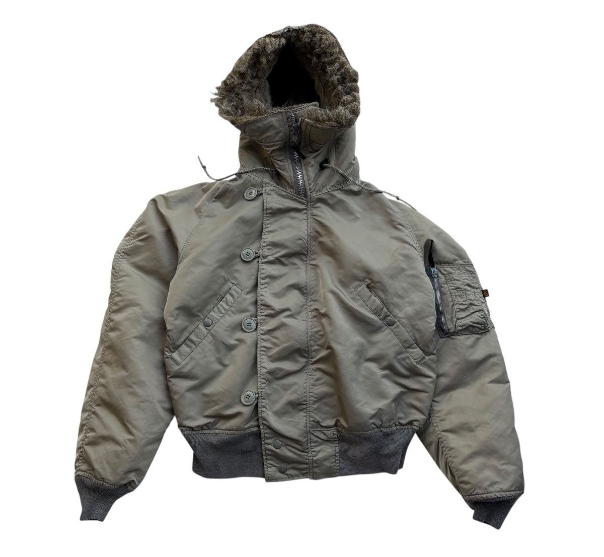 Alpha Industries Vintage Alpha Industries Bombers Hoodie Flight Jacket Size US M / EU 48-50 / 2 - 1 Thumbnail