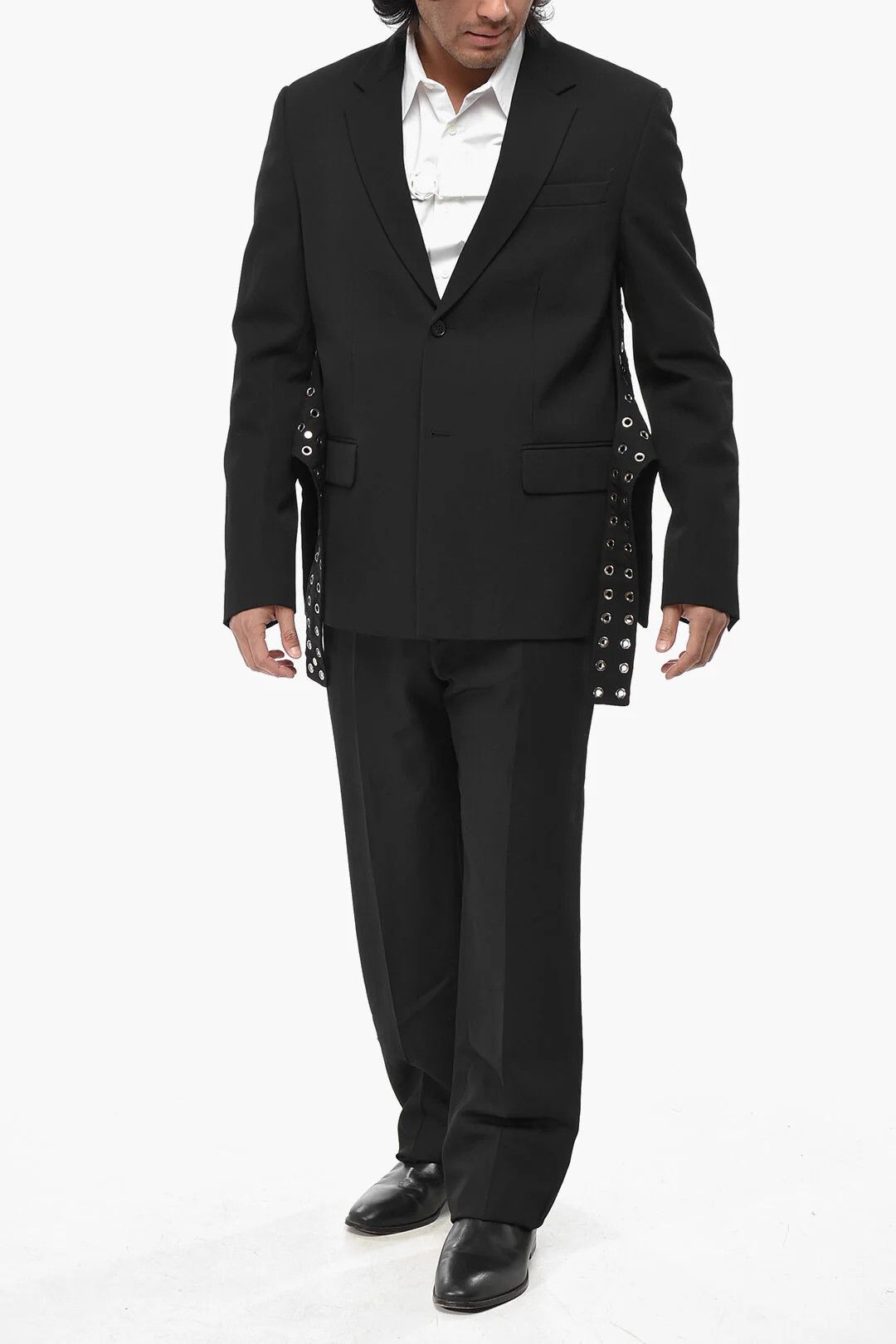 Off-White og1mm0426 Virgin Wool Blazer in Black Size US L / EU 52-54 / 3 - 5 Thumbnail
