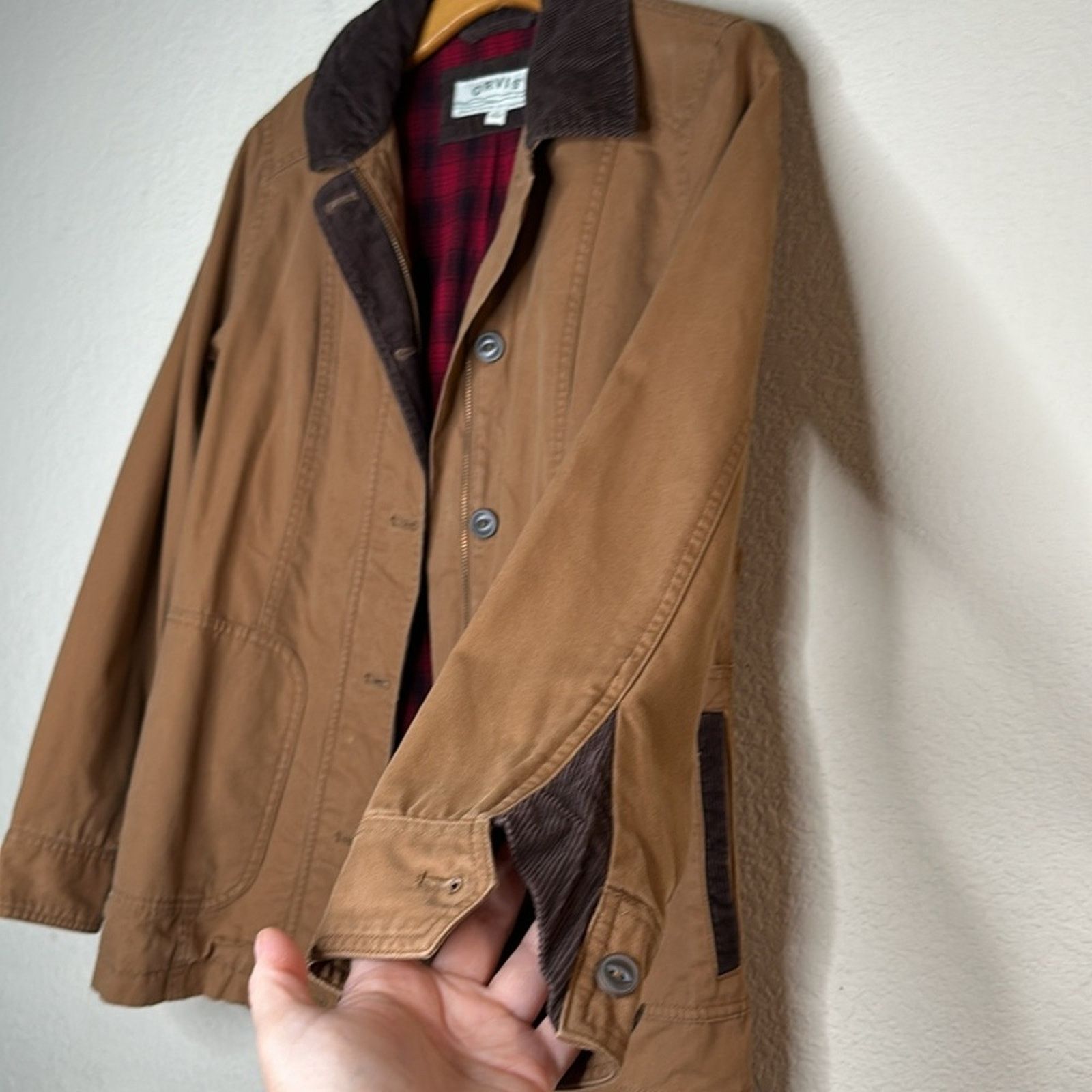 Orvis Orvis Chore Barn Coat Jacket Brown Corduroy Trim Flannel XS Size US XS / EU 42 / 0 - 4 Thumbnail