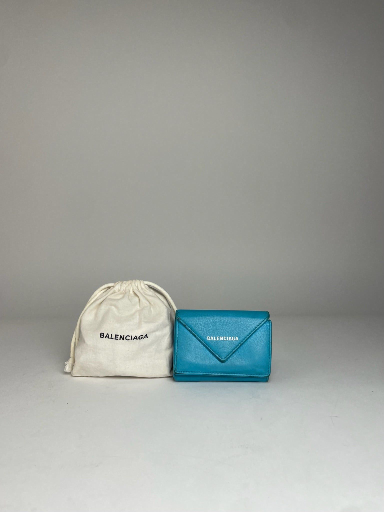 Balenciaga Vintage Leather Card Holder Blue Size ONE SIZE - 1 Thumbnail