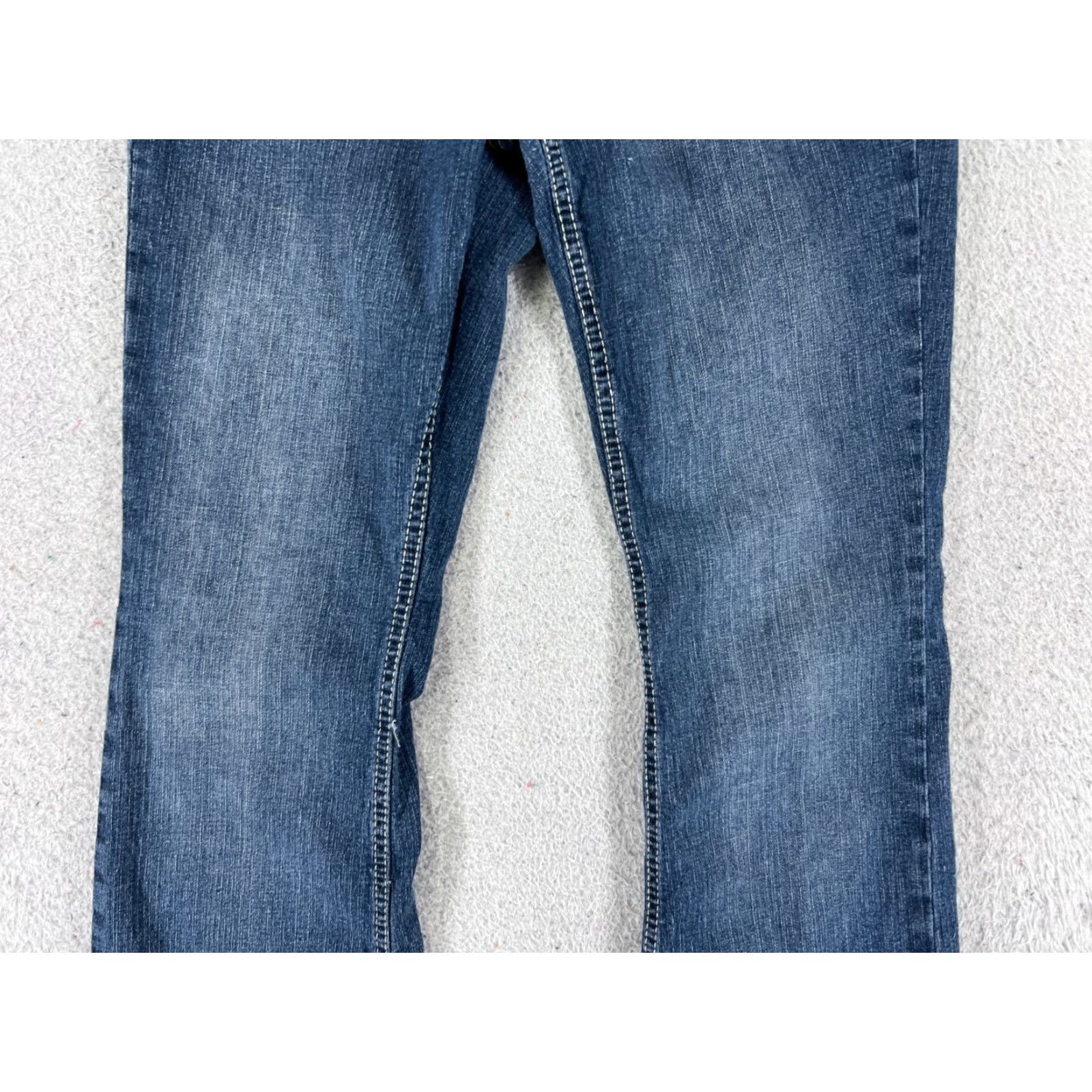 Vintage No Boundaries Jeans Womens 9 Blue Denim Flare Med Wash Ramie Blend 26x30 Size 30" / US 8 / IT 44 - 3 Thumbnail