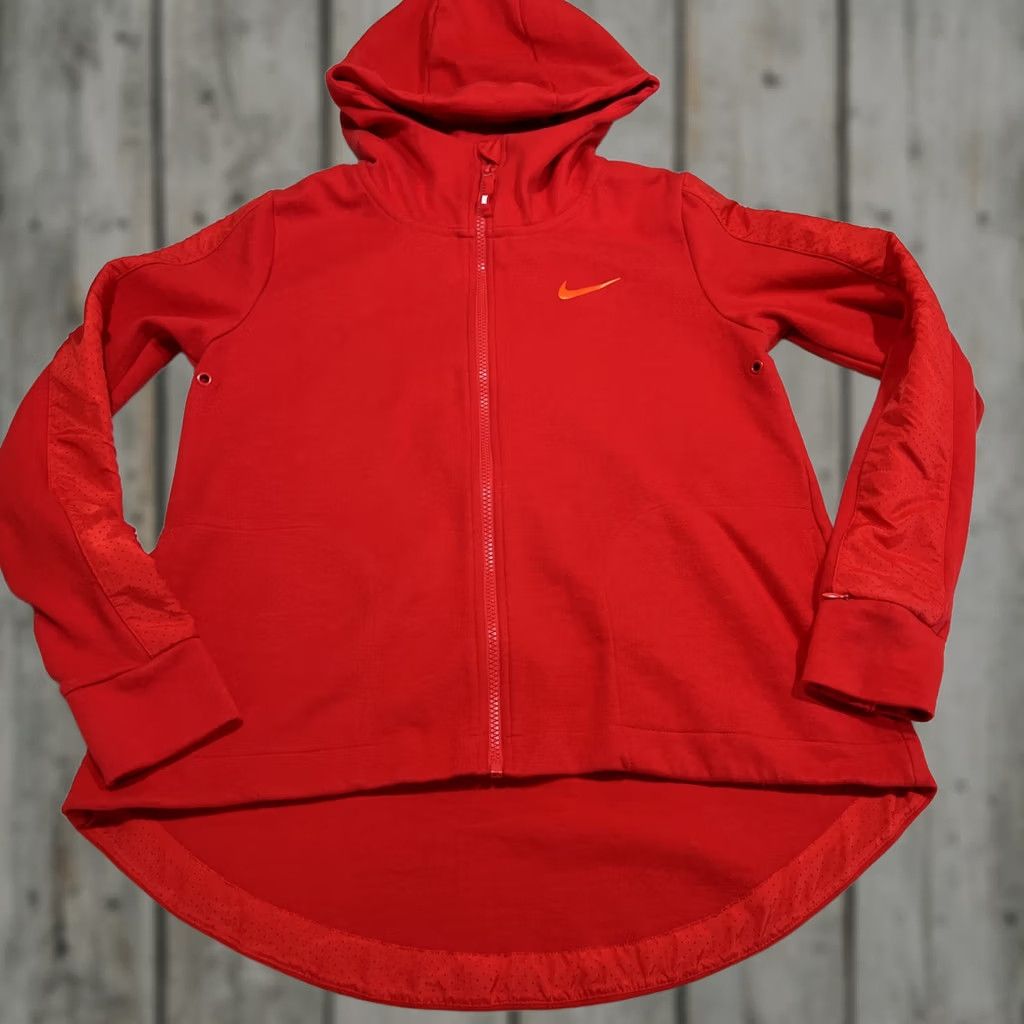 Nike Nike Hoodie Small Red Full Zip Pockets Swoosh High Neck Long Tail 725720-657 Size US S / EU 44-46 / 1 - 1 Thumbnail