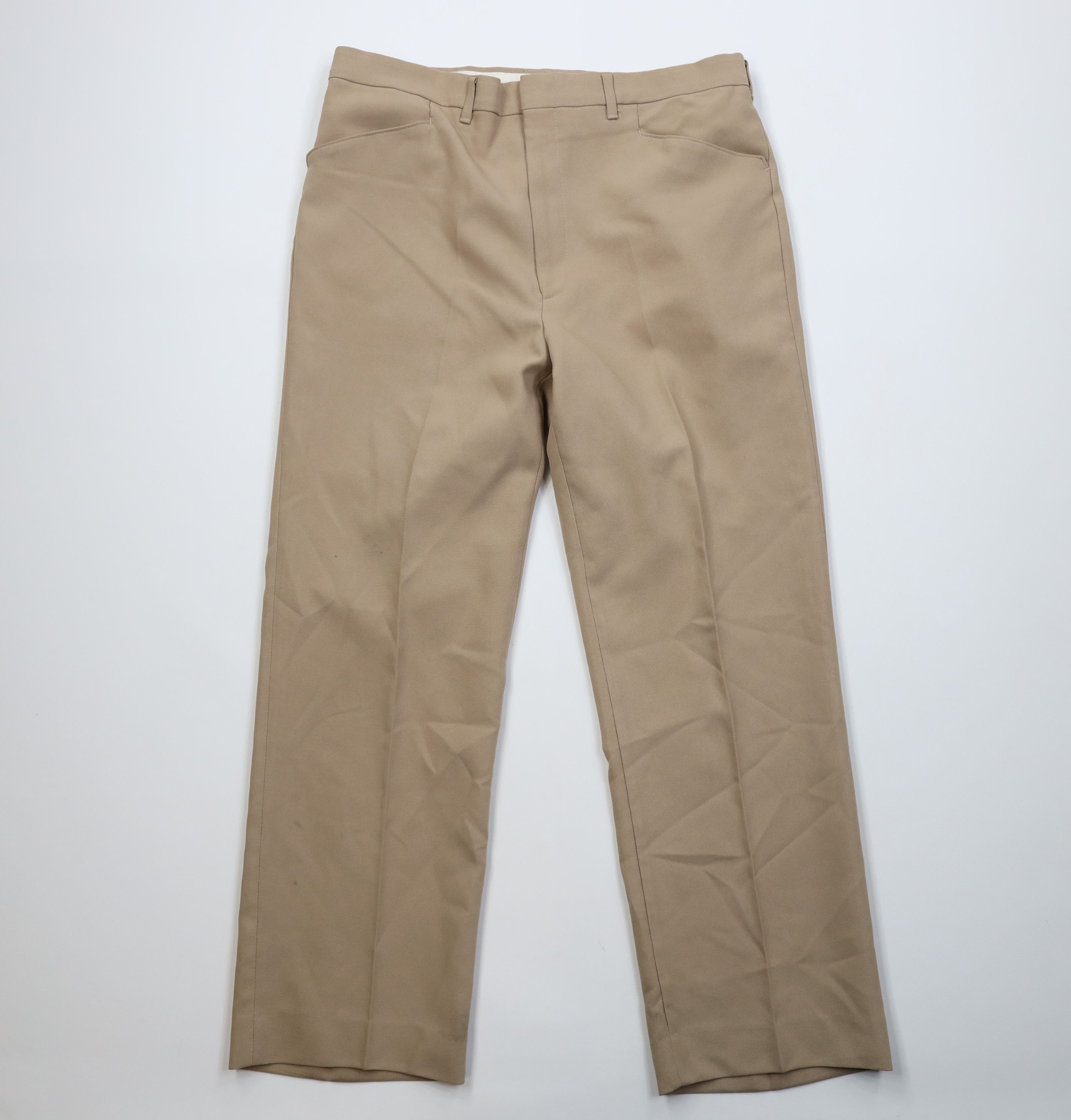 Vintage Vintage 70s Streetwear Knit Flared Wide Leg Chino Pants USA Size US 36 / EU 52 - 1 Thumbnail