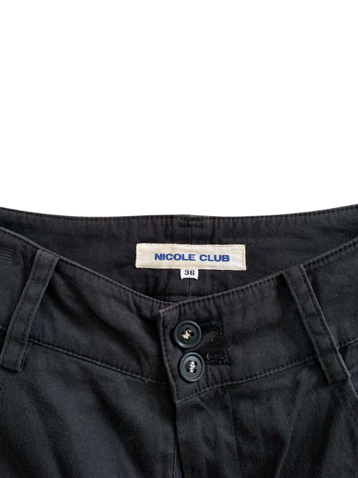 Nicole Club Last📦 Nicole Club Twill Cotton Flared Black Pants Size 25" / US 0 / IT 36 - 2 Thumbnail