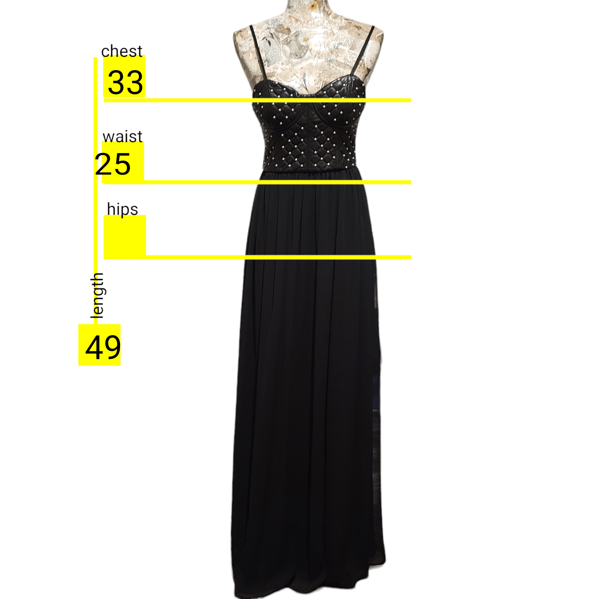 Alice + Olivia Alice & Olivia Leather Black Corset Maxi Dress Prom Gown Size XS / US 0-2 / IT 36-38 - 2 Thumbnail