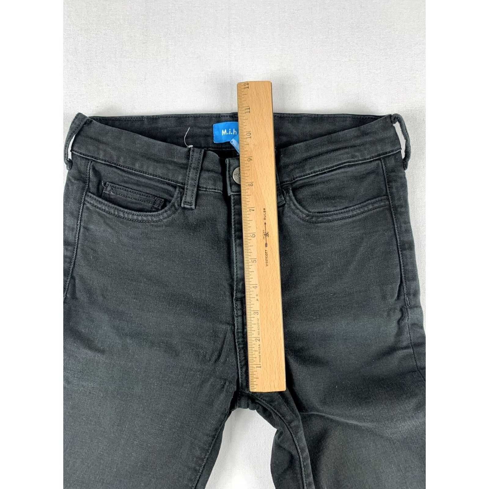 Vintage MiH Jeans Womens Bodycon High Rise Skinny Leg Size 27 Black Stretch 26X31 Size 27" / US 4 / IT 40 - 3 Thumbnail