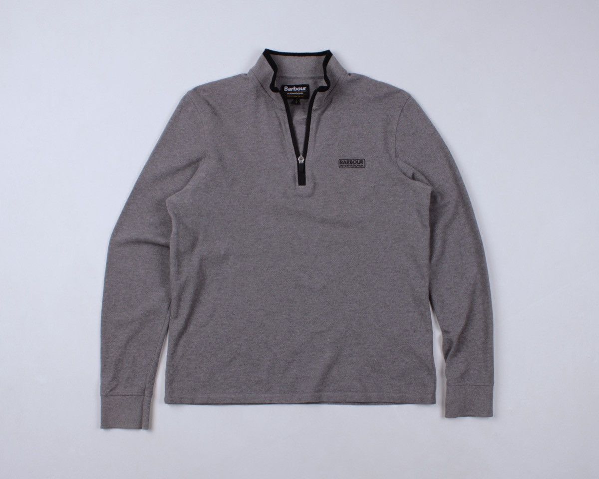 Barbour BARBOUR International Half 1/4 Zip Cotton Gray Pullover Size US S / EU 44-46 / 1 - 3 Thumbnail