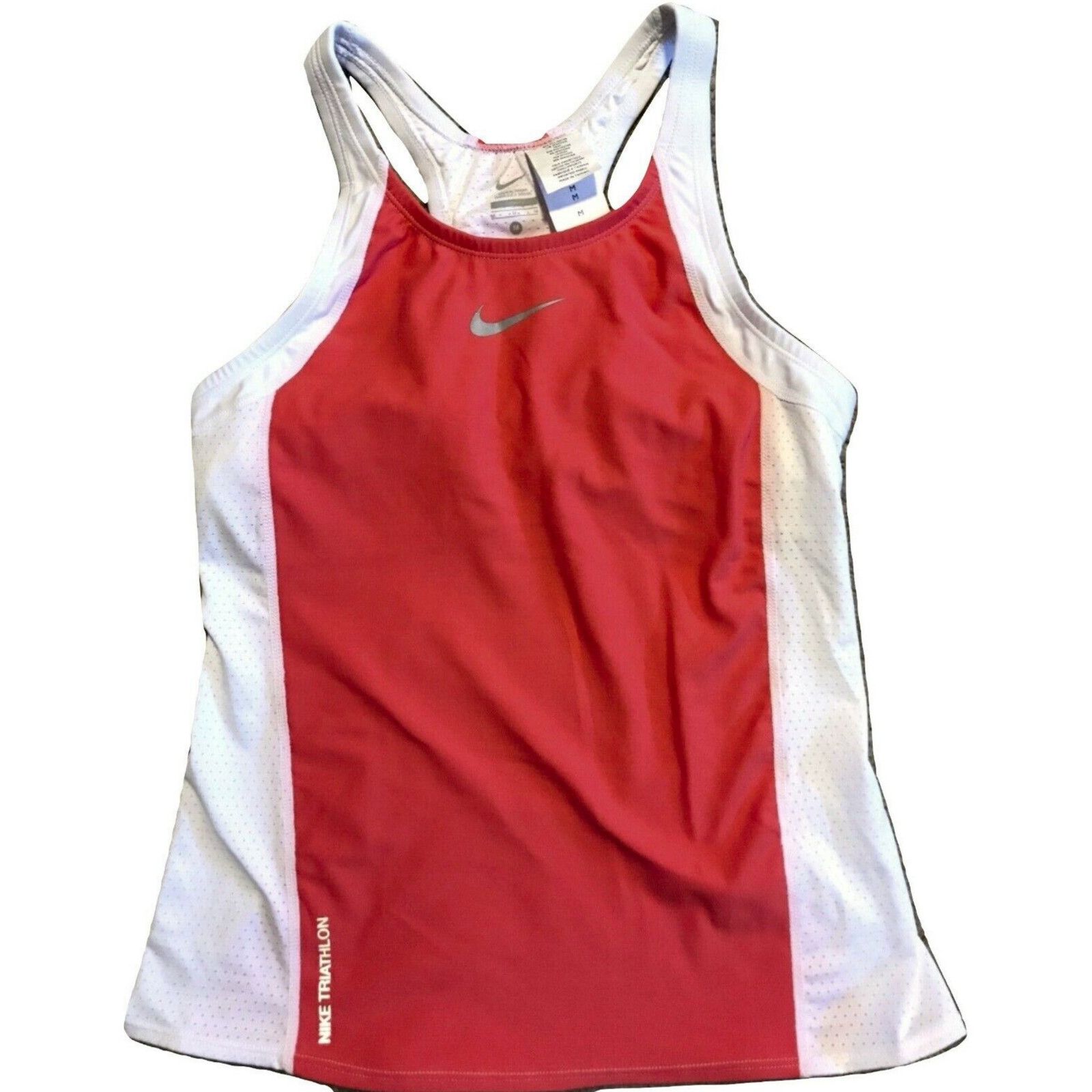Nike Nike Triathlon Tri Top Shirt Tank White Coral Size XS - $82 Size XS / US 0-2 / IT 36-38 - 2 Thumbnail