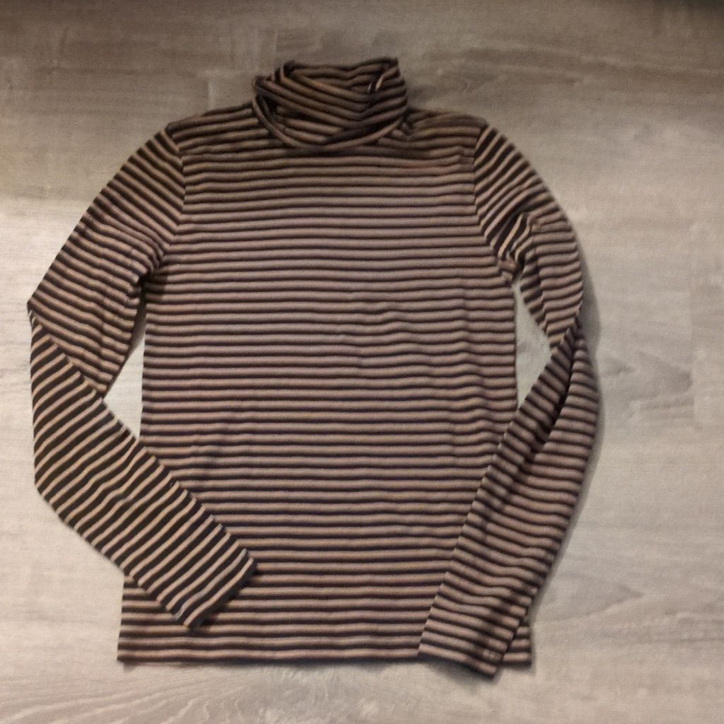 J.Crew J. Crew Navy Camel Stripe Tissue Turtleneck Size XS Size XS / US 0-2 / IT 36-38 - 2 Thumbnail