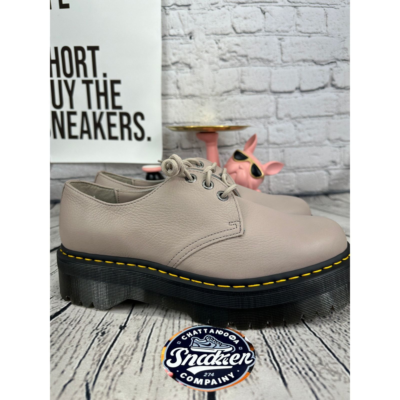 Dr. Martens Dr Martens Platform Oxfords Low Mens 12 Pinky Leather EU 46 Size US 12 / EU 45 - 5 Thumbnail