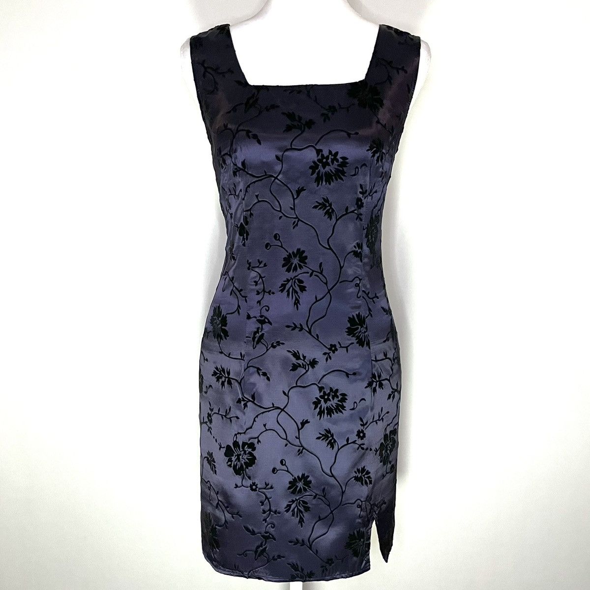 Vintage y2k 90’s VTG Street Flowers Floral Gothic Vampy Prom Dress Size M / US 6-8 / IT 42-44 - 2 Thumbnail