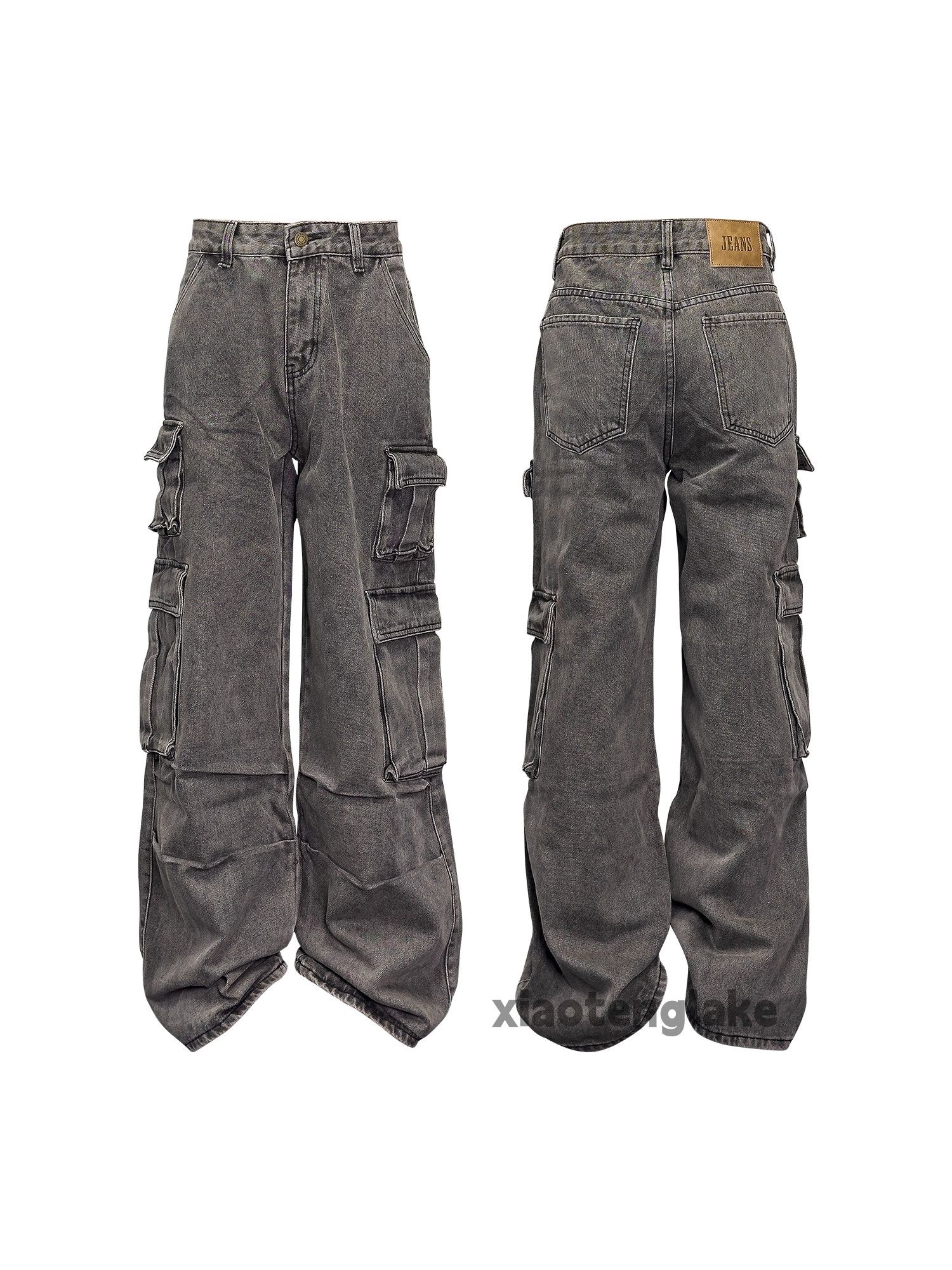 Jean Unisex outdoor utility loose baggy skate cargo jeans Size US 32 / EU 48 - 10 Thumbnail