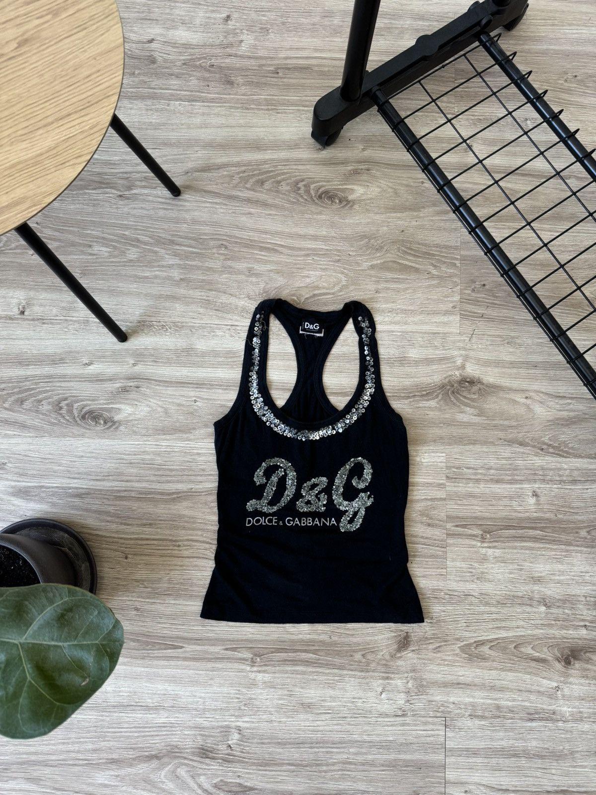 Vintage Y2K Dolce & Gabbana Big Logo Tank Top