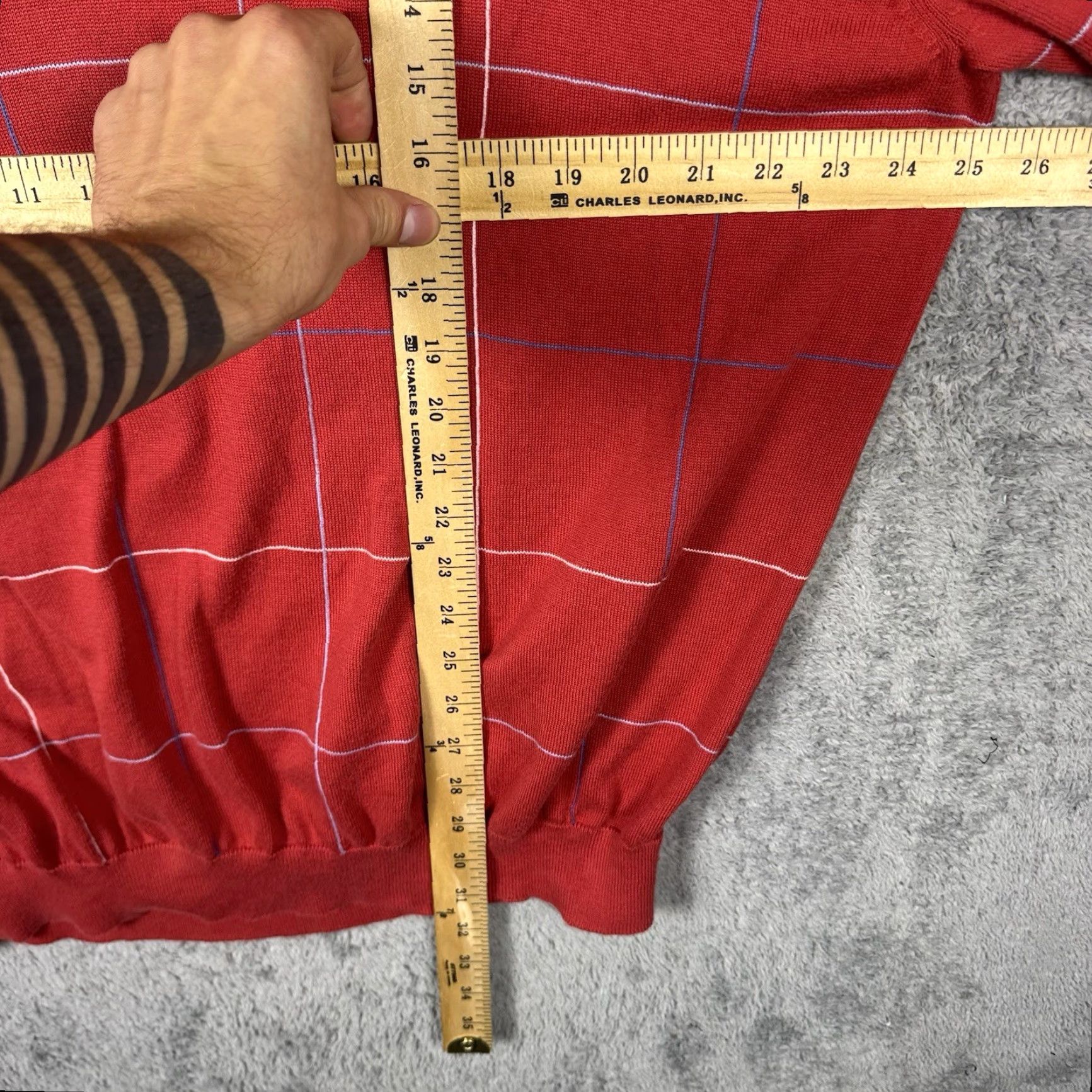 Brooks Brothers Brooks Brothers Sweater Men 2XL Shirt Pullover Crew Red Windowpane Golf Size US XXL / EU 58 / 5 - 6 Thumbnail