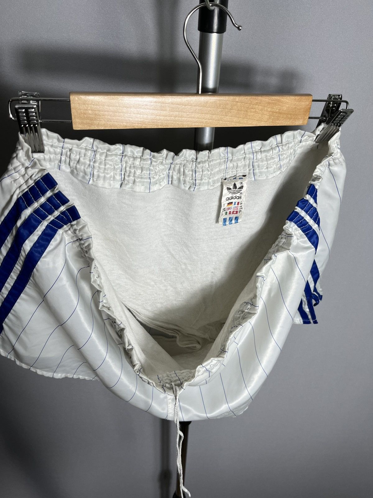 Sports Specialties 80s Adidas Running Shorts Nylon White Striped West Germany Size US 32 / EU 48 - 7 Thumbnail