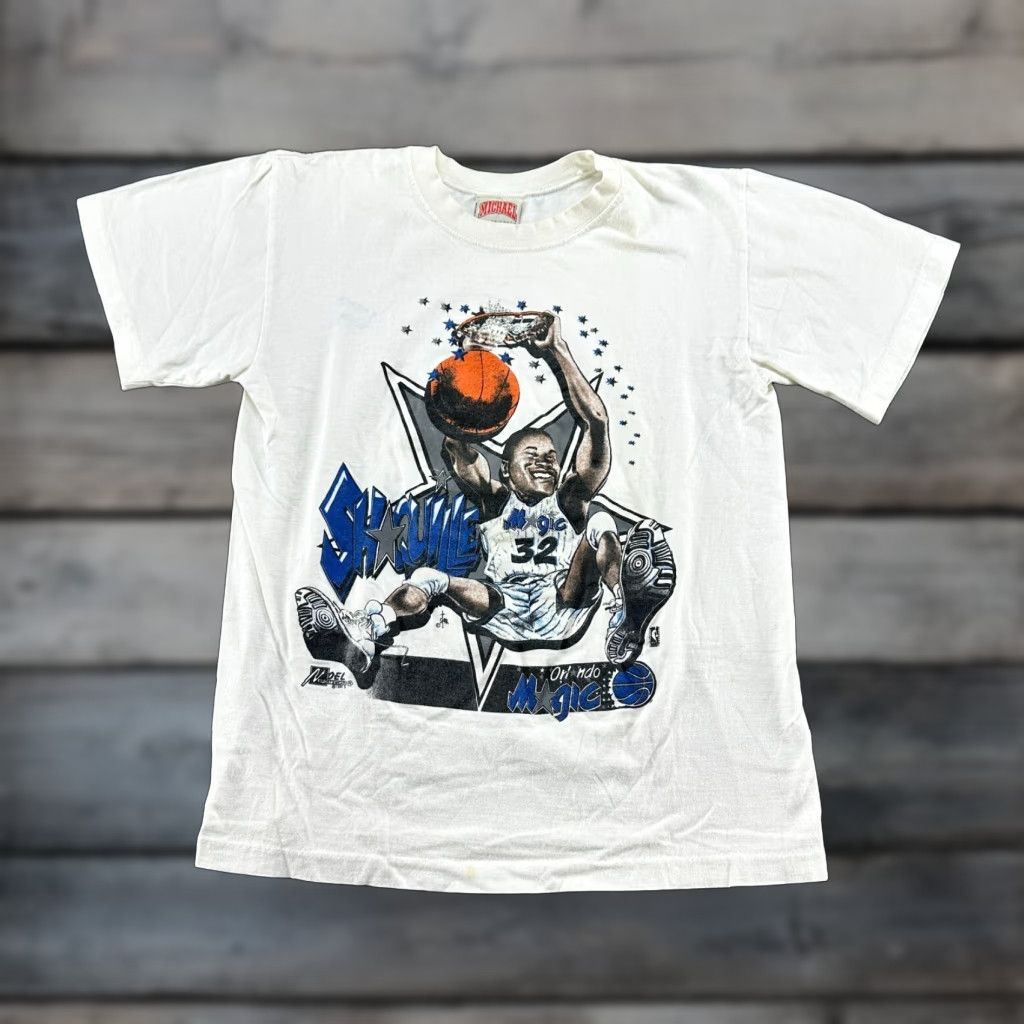Vintage VINTAGE Shaquille ONeal Shirt Men M White Graphic Print 90s Size US M / EU 48-50 / 2 - 1 Thumbnail