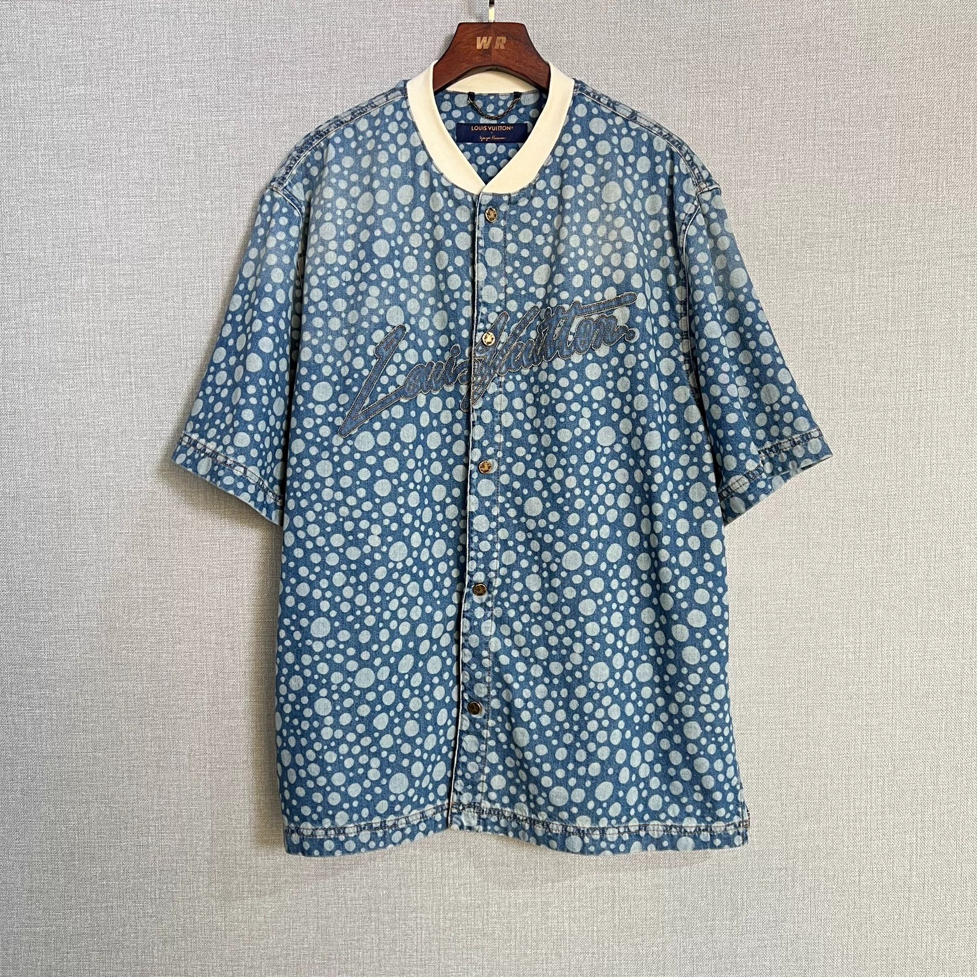 Louis Vuitton Louis Vuitton x Kusama Denim Baseball Shirt Size US M / EU 48-50 / 2 - 1 Thumbnail