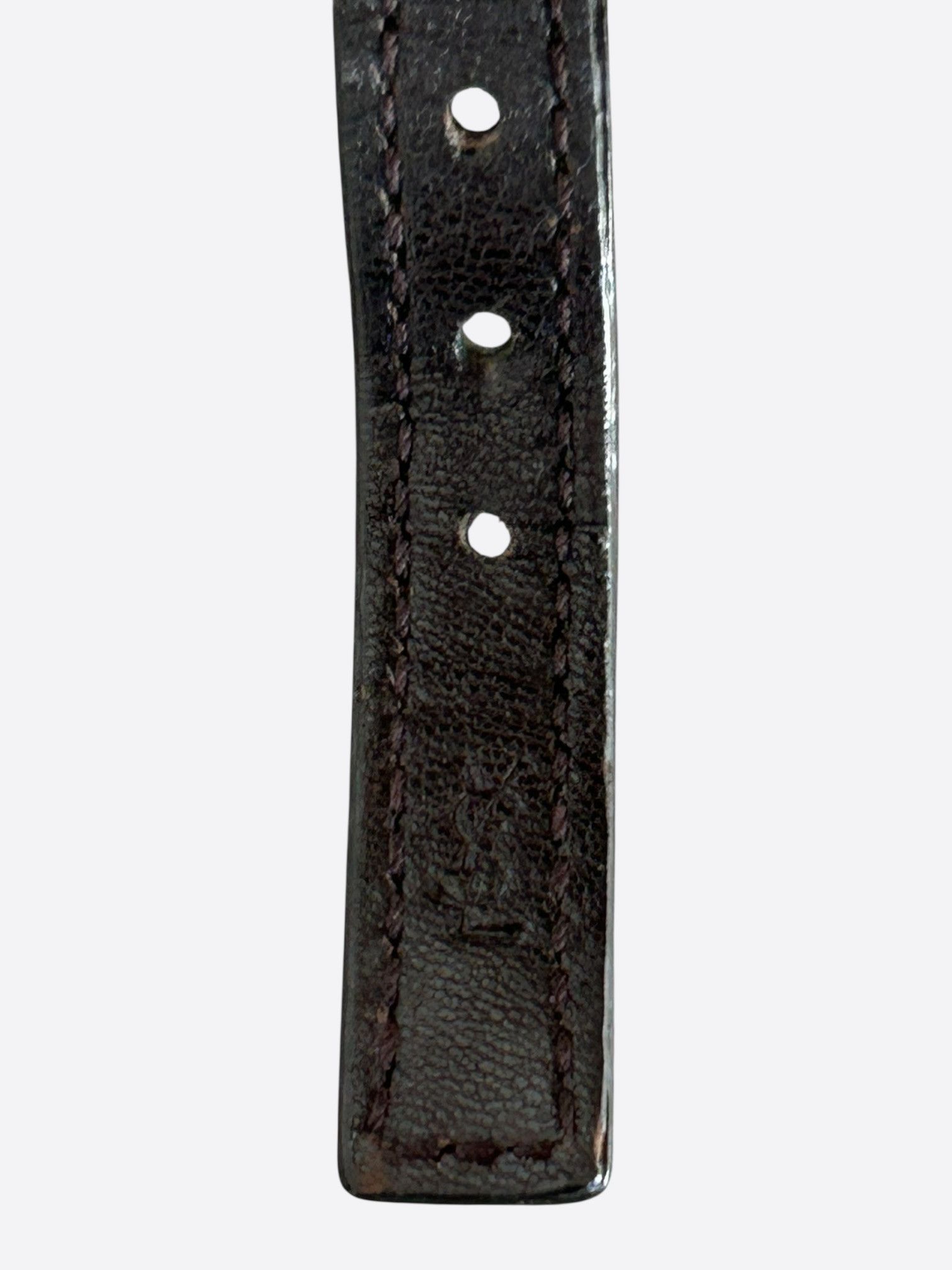 Saint Laurent Paris Saint Laurent Brown & Gold Braided Leather Bracelet Size ONE SIZE - 3 Thumbnail