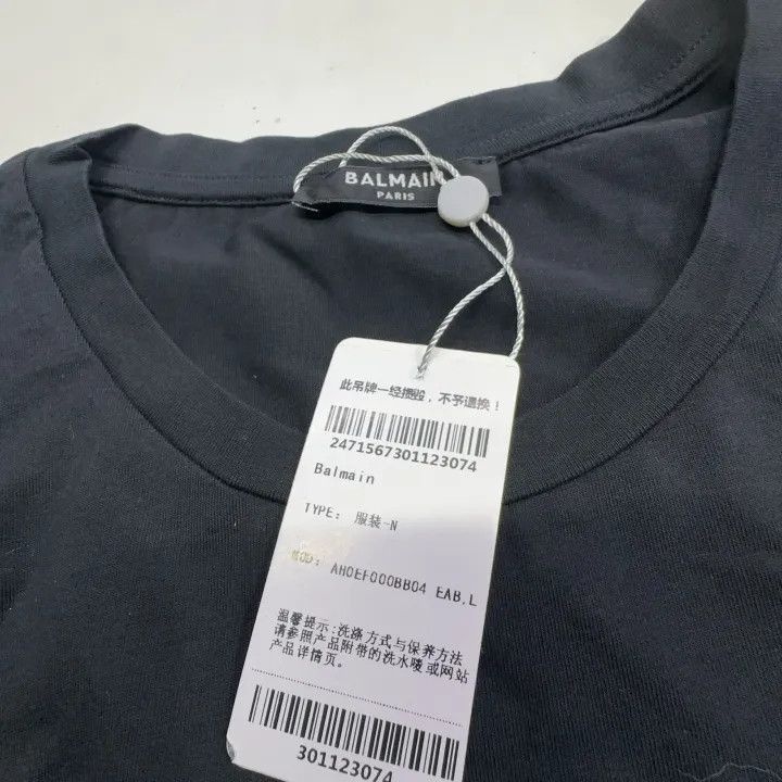 Balmain Balmain Black Short Sleeve T-Shirt for Men -2507 Size US L / EU 52-54 / 3 - 5 Thumbnail