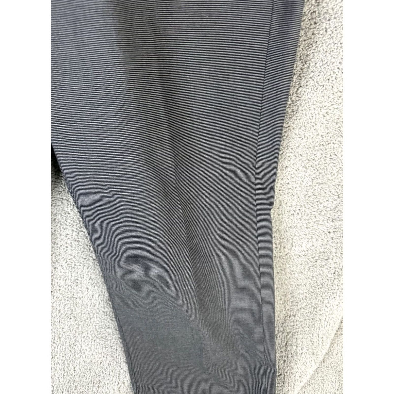 Bonobos Bonobos Pants Mens 33x32 Gray Stripe Chino Dress Stretch Flat Front Tapered Weekday Warrior Tuesday Business Casual Pockets Zip Belt Loops Knit? Size US 33 - 7 Thumbnail