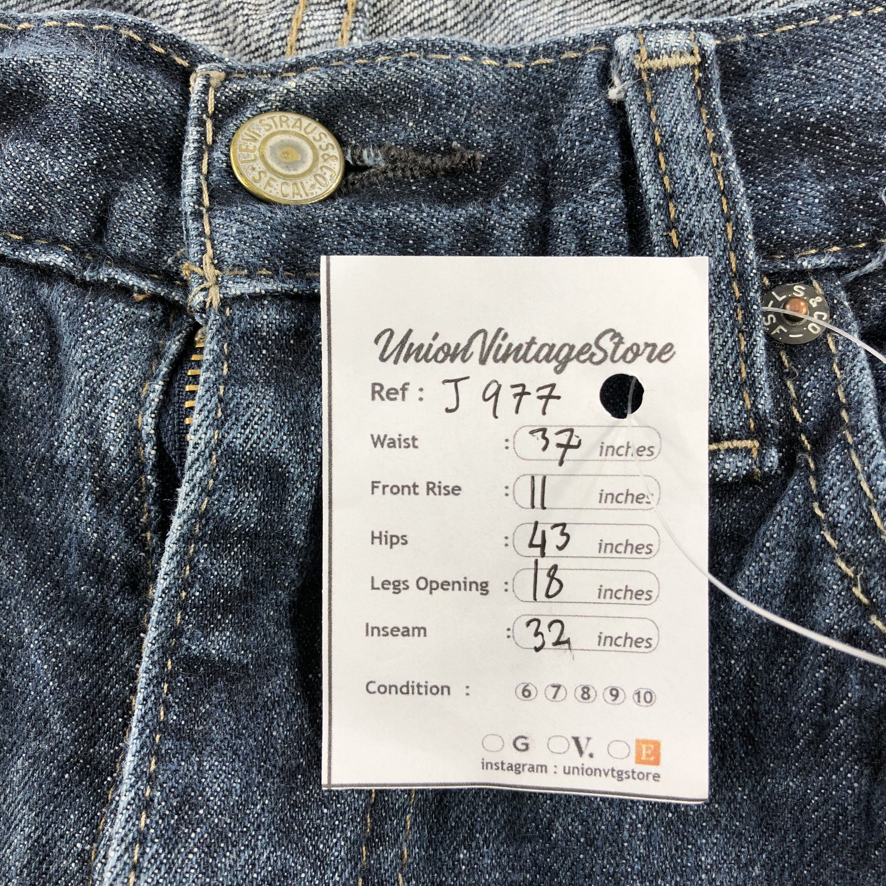 Levi's Vintage Distess Levis 514 Jeans-J977 Size US 37 - 13 Thumbnail