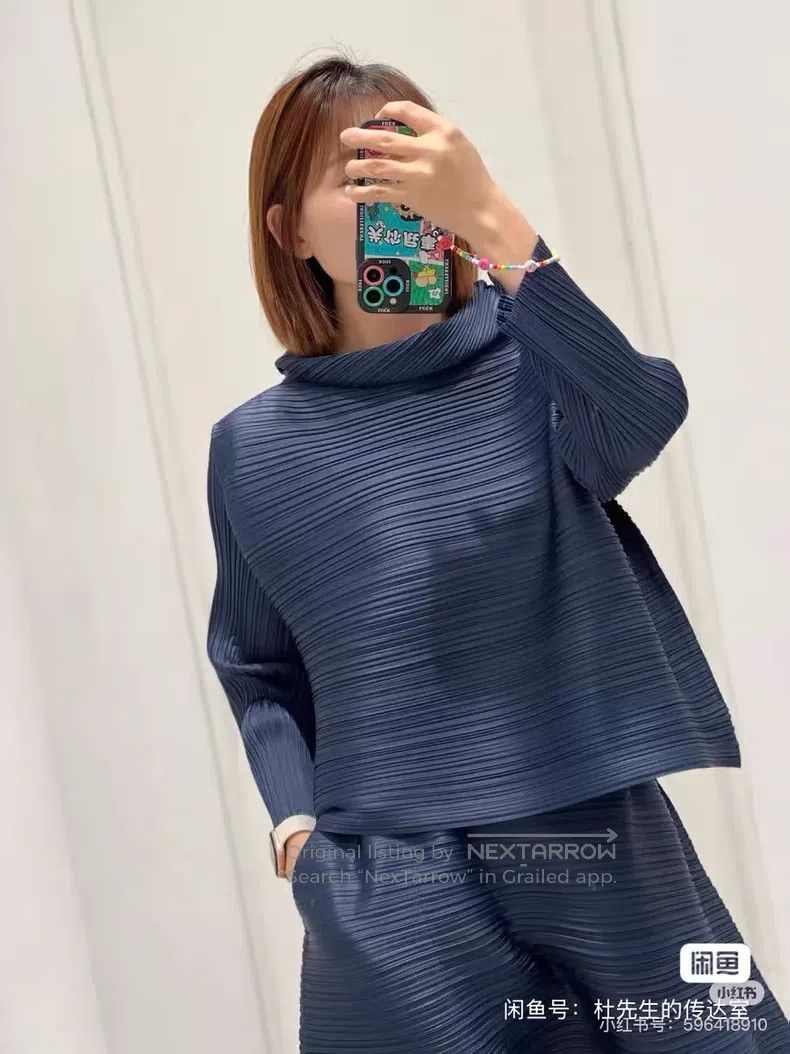 Issey Miyake Issey Miyake Deep Blue Spring Pile Collar Long Sleeve Size L / US 10 / IT 46 - 9 Thumbnail