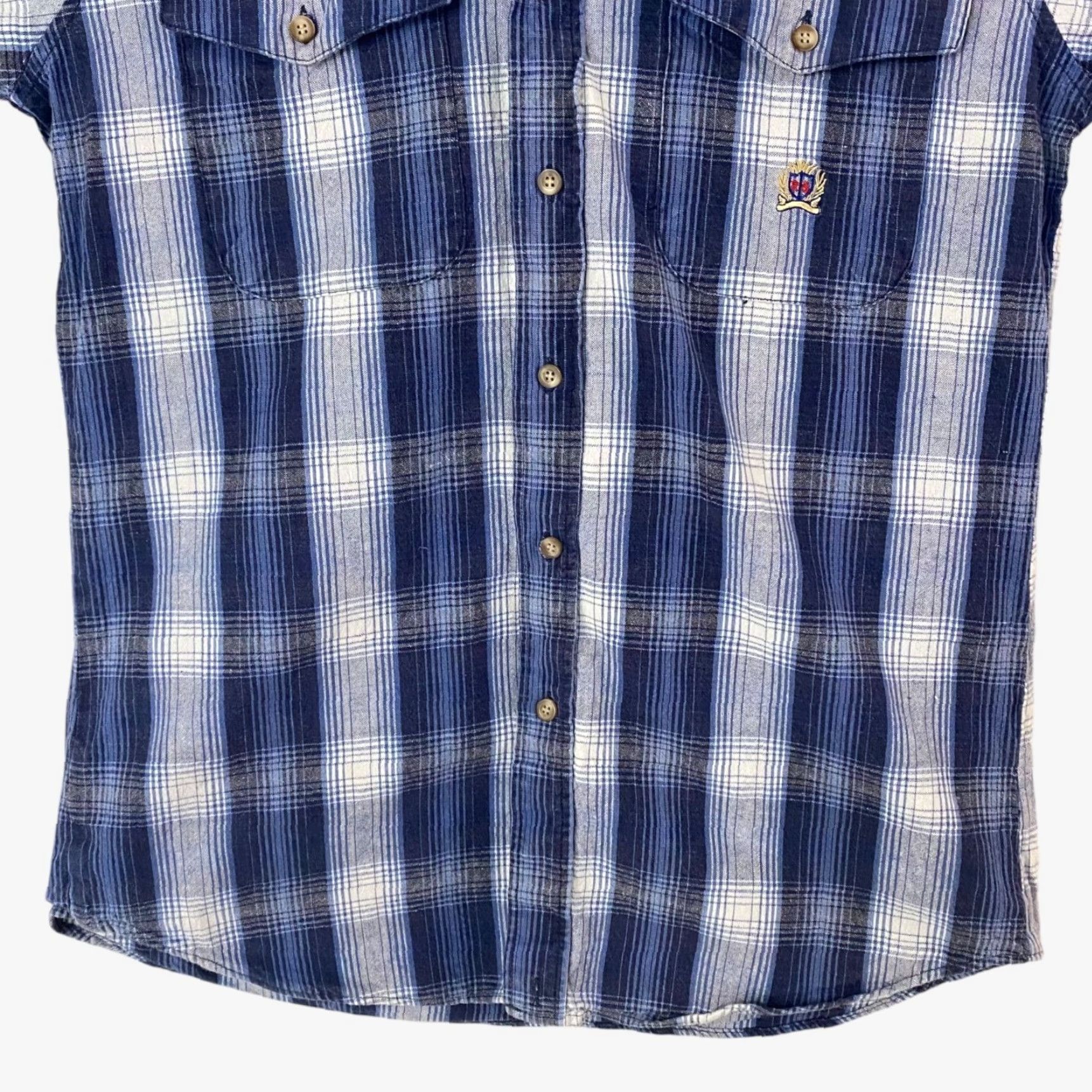 Vintage VINTAGE Rough Stock Western Button-Up Shirt Men Medium Blue Plaid Long-Sleeve Block/Collar Size US M / EU 48-50 / 2 - 6 Thumbnail
