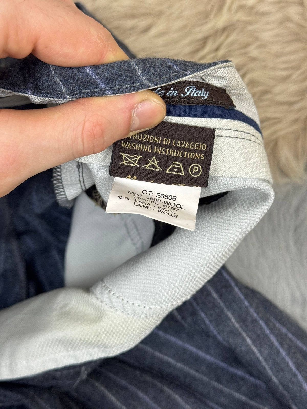 Jacob Cohen Jacob Cohen Vitale Barberis Canonico 688 Wool Slim Trousers Size US 36 / EU 52 - 13 Thumbnail