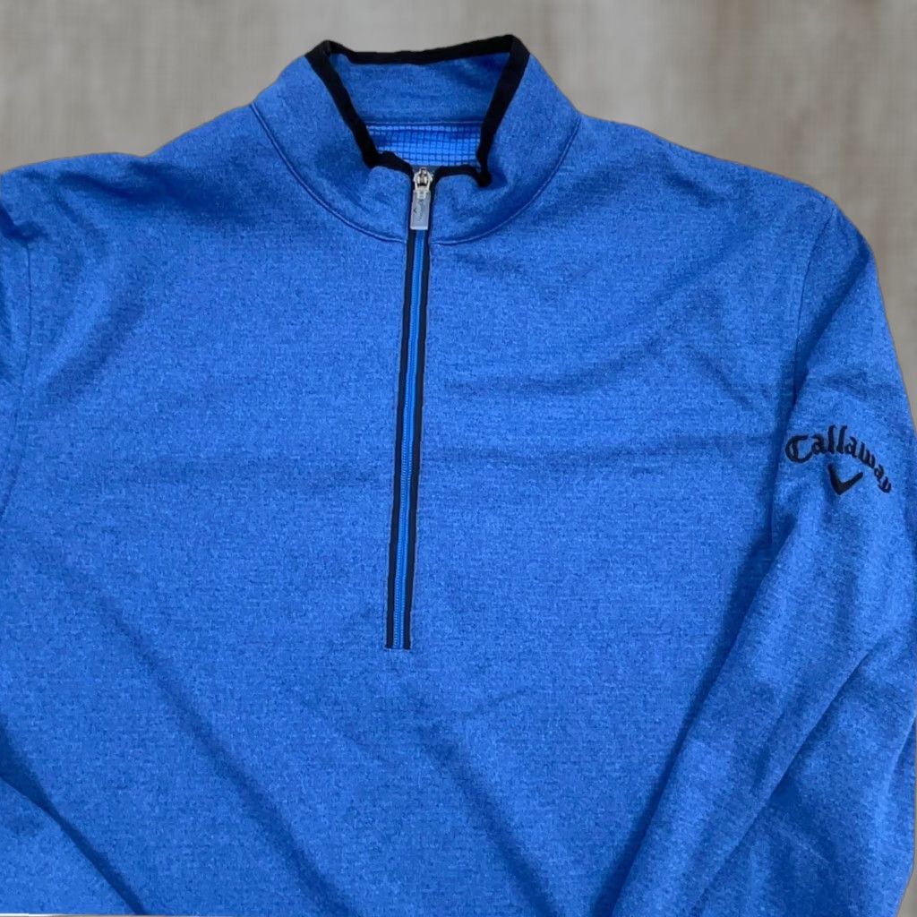 Callaway Callaway Sweatshirt Men Small Blue Black Pullover 1/4 Zip Fleece Pocket Logo Performance Golf Sweater Size US S / EU 44-46 / 1 - 1 Thumbnail