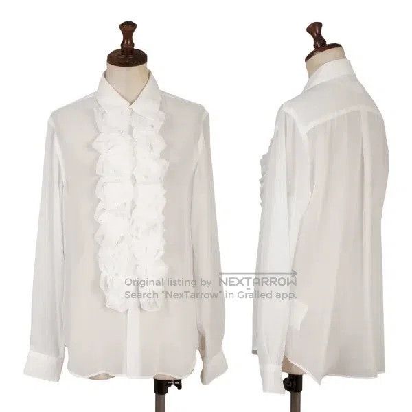 Comme des Garcons Comme des Garcons White Retro Folded Flower Shirt Size S / US 4 / IT 40 - 1 Thumbnail