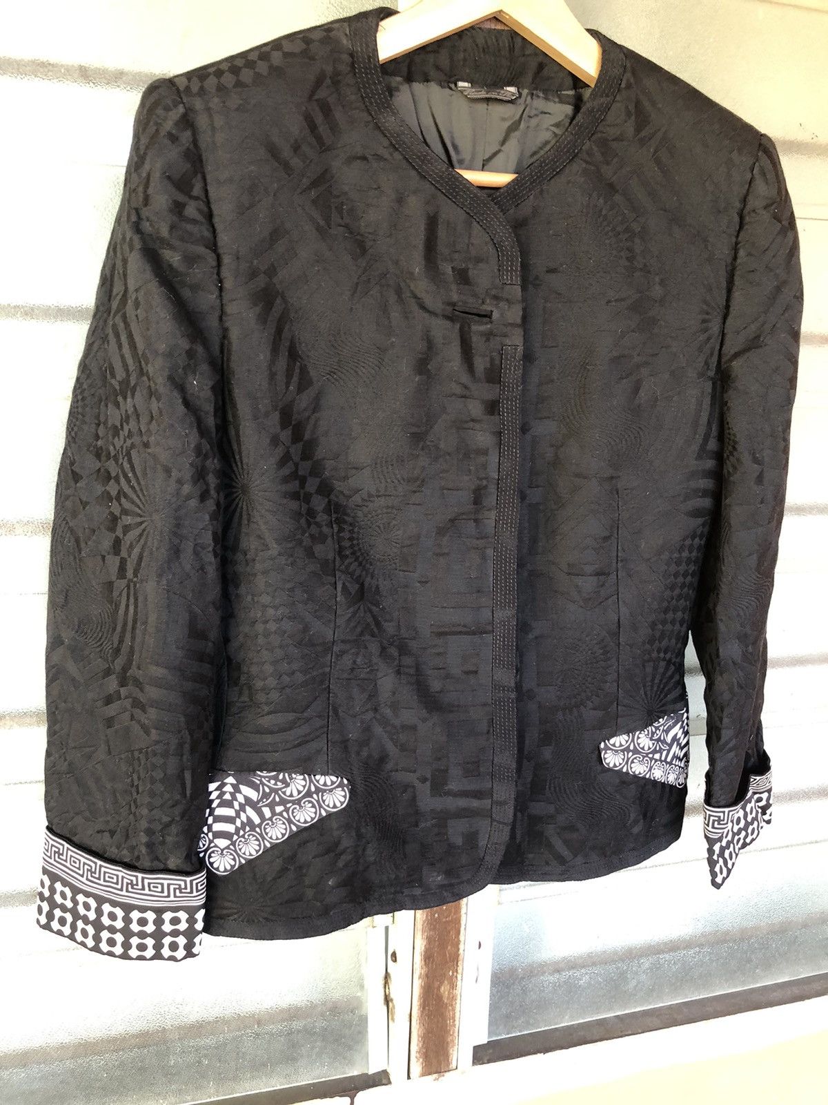 Versace Gianni Versace Couture Silk Cotton Jacquard Print Jacket Size S / US 4 / IT 40 - 4 Thumbnail