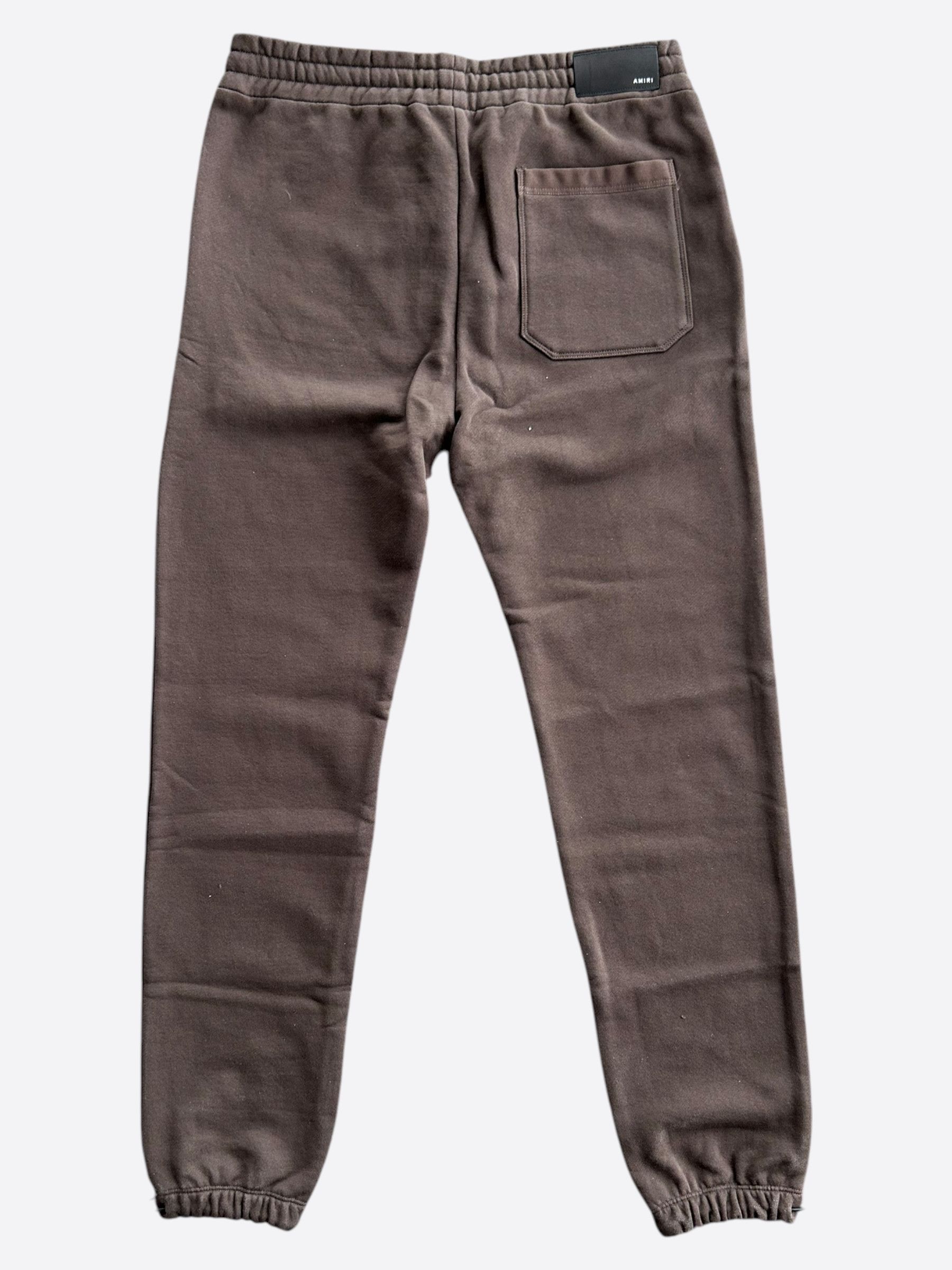 Amiri Amiri Brown & White Puff Logo Sweatpants Size US 30 / EU 46 - 2 Thumbnail