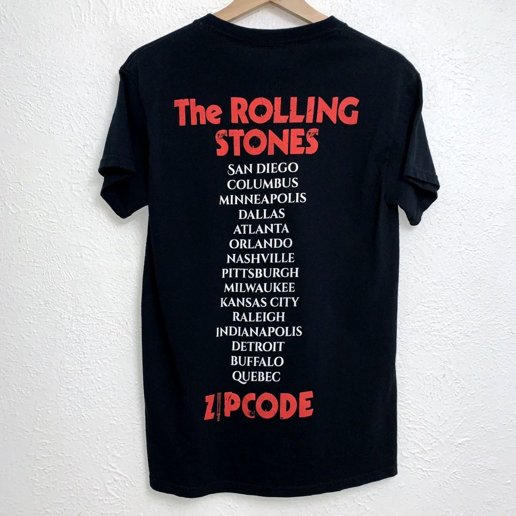 Doublet Rolling Stones Tour Tee T-Shirt Size Small Black Double Sided Zip Code 2015 Size US S / EU 44-46 / 1 - 2 Thumbnail