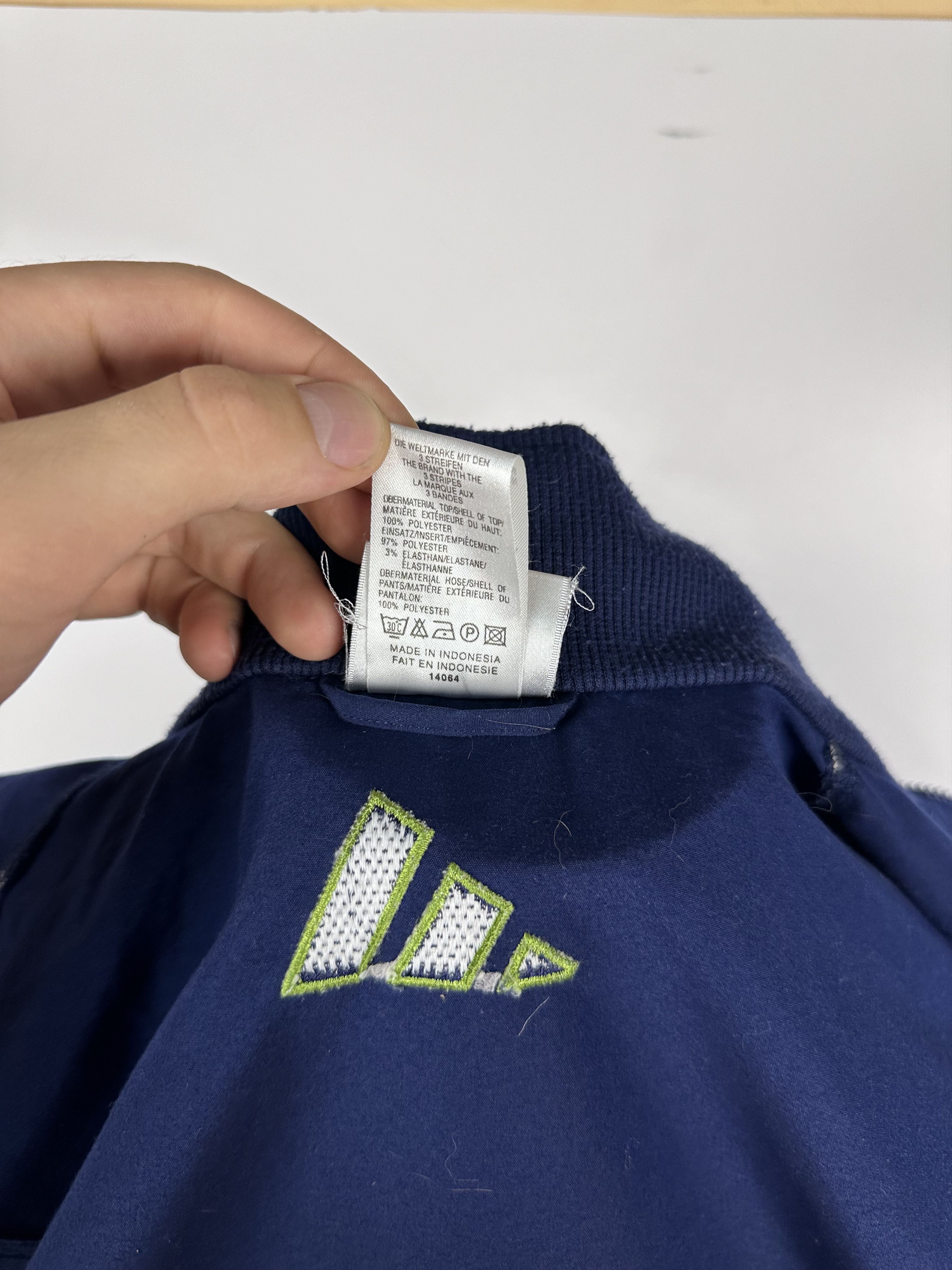 Adidas × Vintage Adidas Vintage 90s Blue Green Track Tracksuit Top Jacket Size US M / EU 48-50 / 2 - 11 Thumbnail