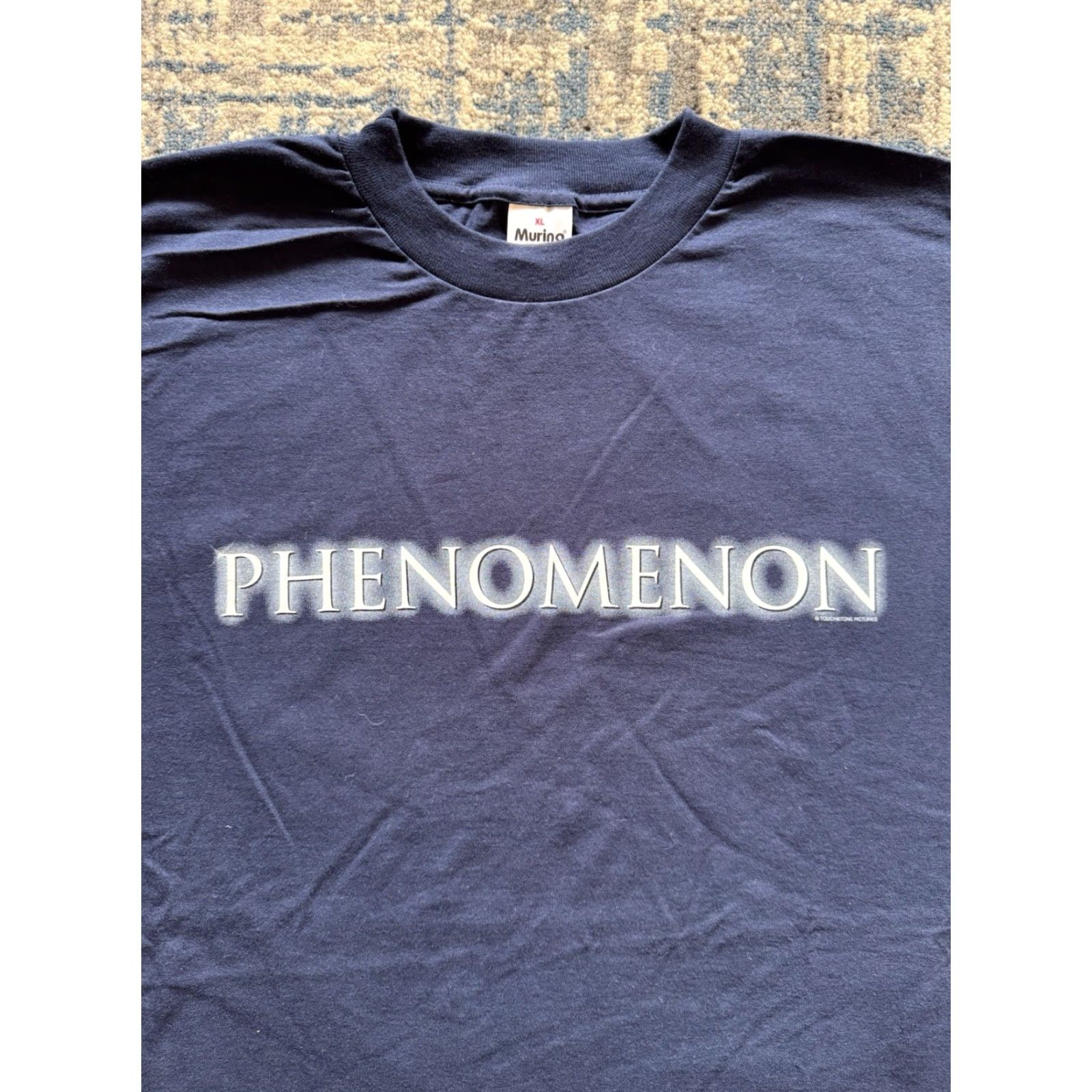 Vintage VINTAGE 1996 Phenomenon Movie Promo Shirt XL John Travolta DEADSTOCK NOS 90s Mens Graphic Print Crew Neck Short Sleeve Cotton Blue 90s Shirt Size US XL / EU 56 / 4 - 2 Thumbnail